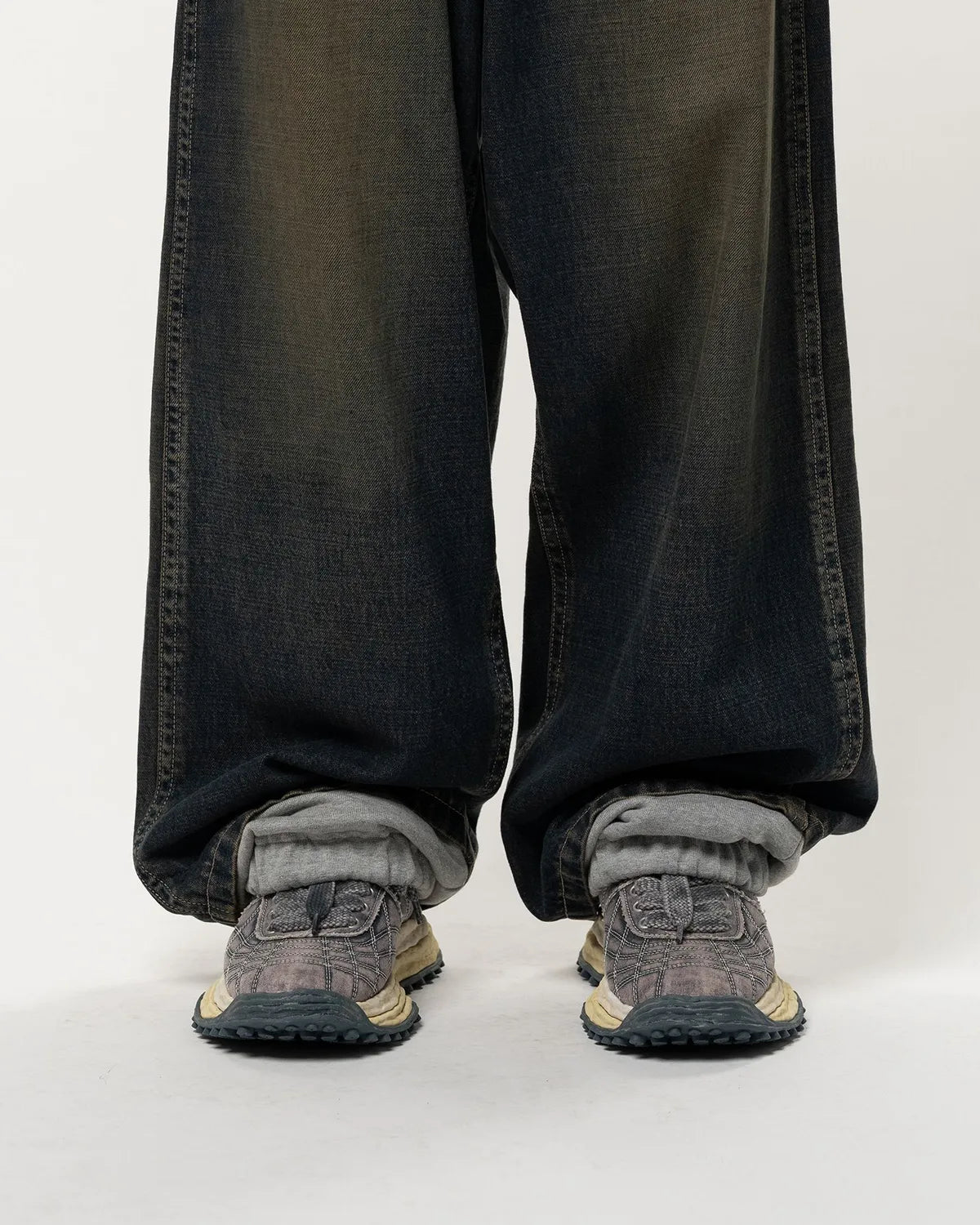 Maison MIHARA YASUHIRO / Sweat Layered Denim Pants (A17PT025)