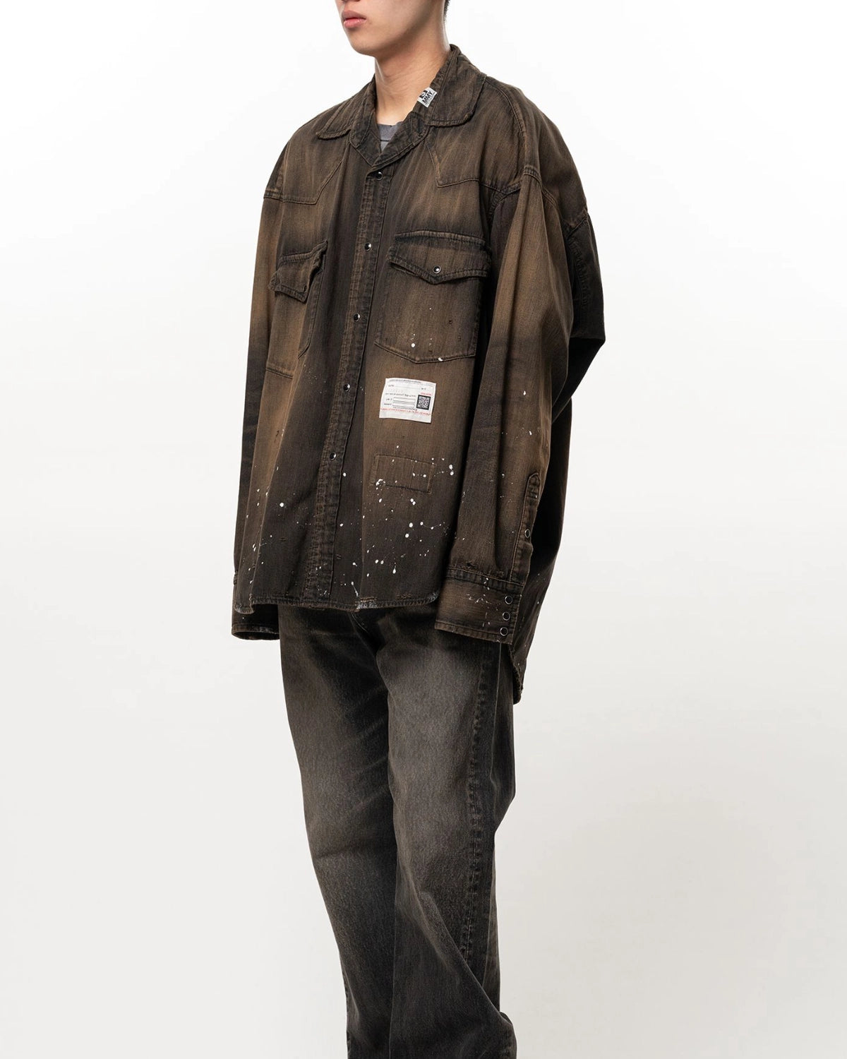 Maison MIHARA YASUHIRO / Flatted Collar Denim Shirt (A17SH027)