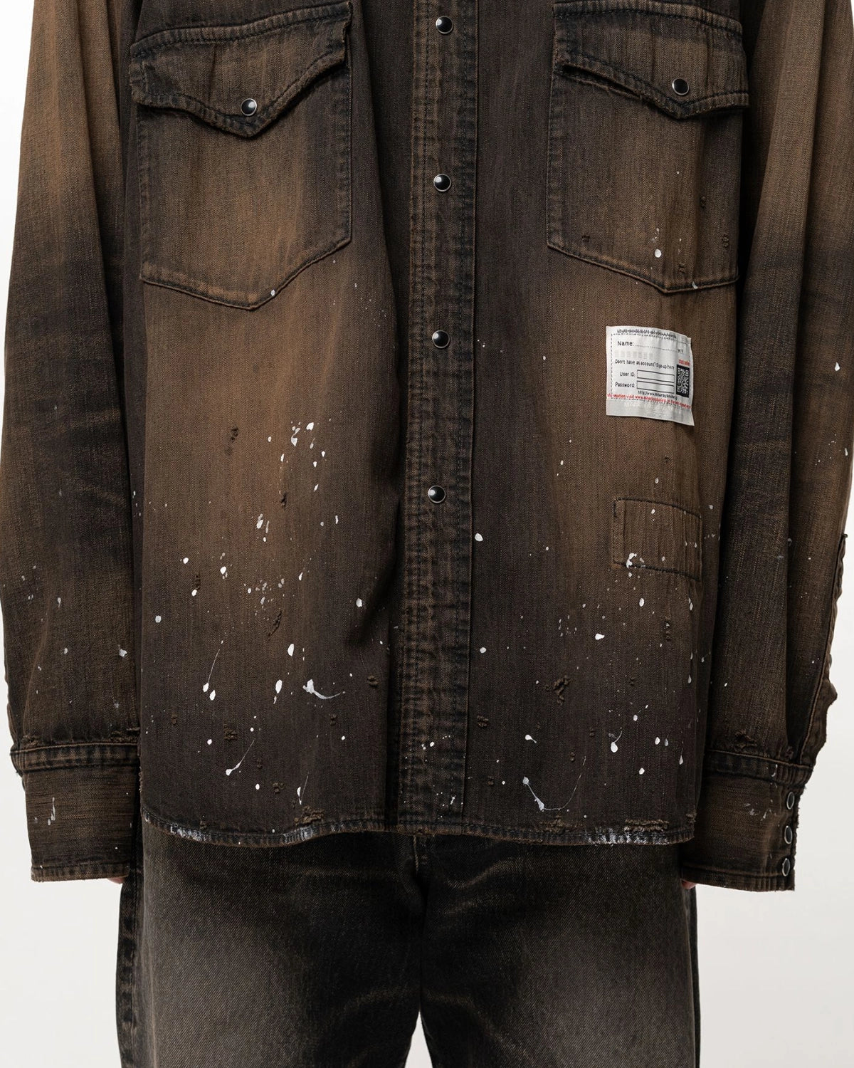 Maison MIHARA YASUHIRO / Flatted Collar Denim Shirt (A17SH027)