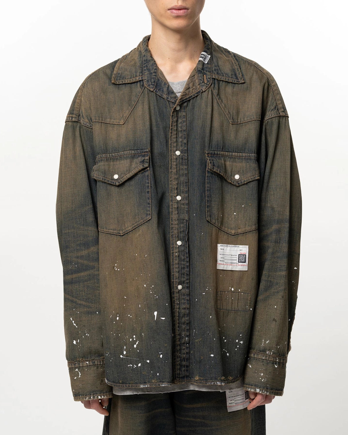 Maison MIHARA YASUHIRO / Flatted Collar Denim Shirt (A17SH027)