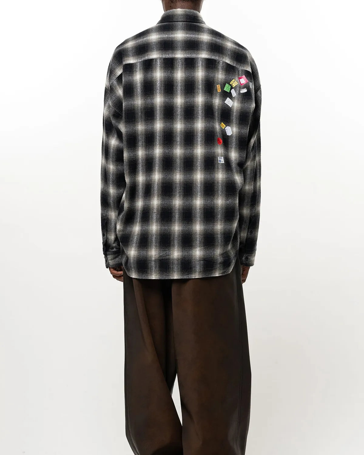 Maison MIHARA YASUHIRO / Price Sticker Printed Check Shirt (A17SH088)