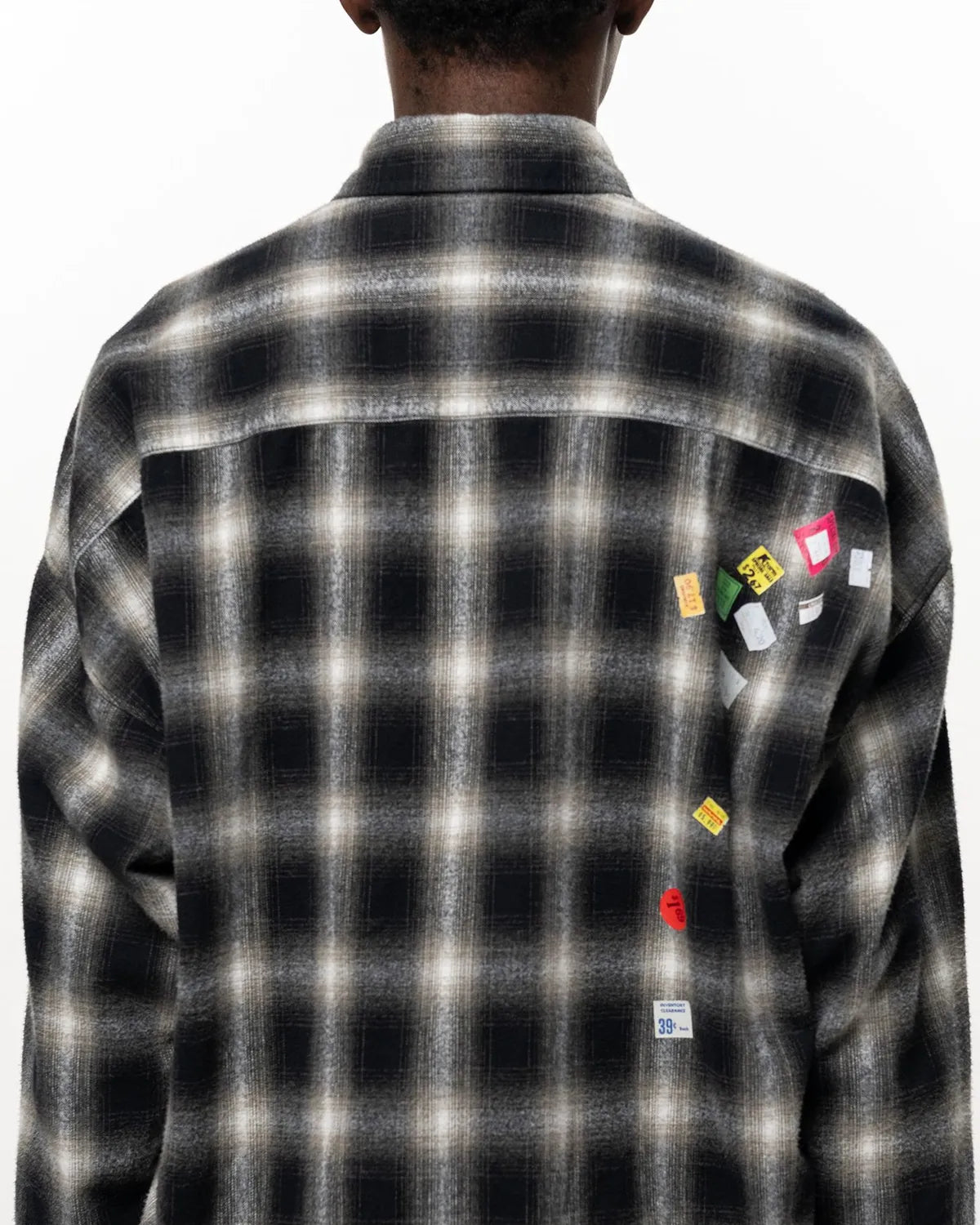 Maison MIHARA YASUHIRO / Price Sticker Printed Check Shirt (A17SH088)