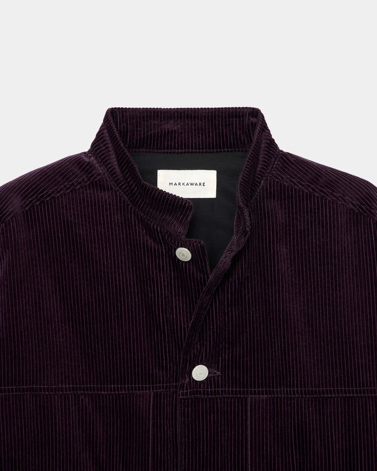 MARKAWARE / Organic Cotton 6-Wale Corduroy Puffed Mandarin Collar Work Jacket (A25C13BL01C)