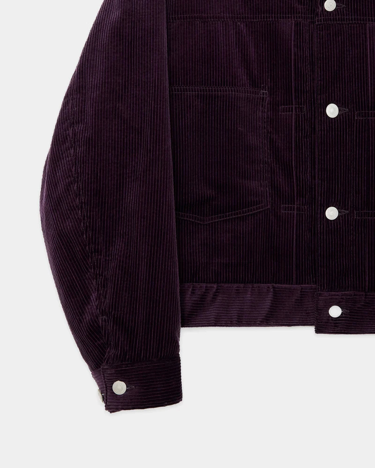 MARKAWARE / Organic Cotton 6-Wale Corduroy Puffed Mandarin Collar Work Jacket (A25C13BL01C)