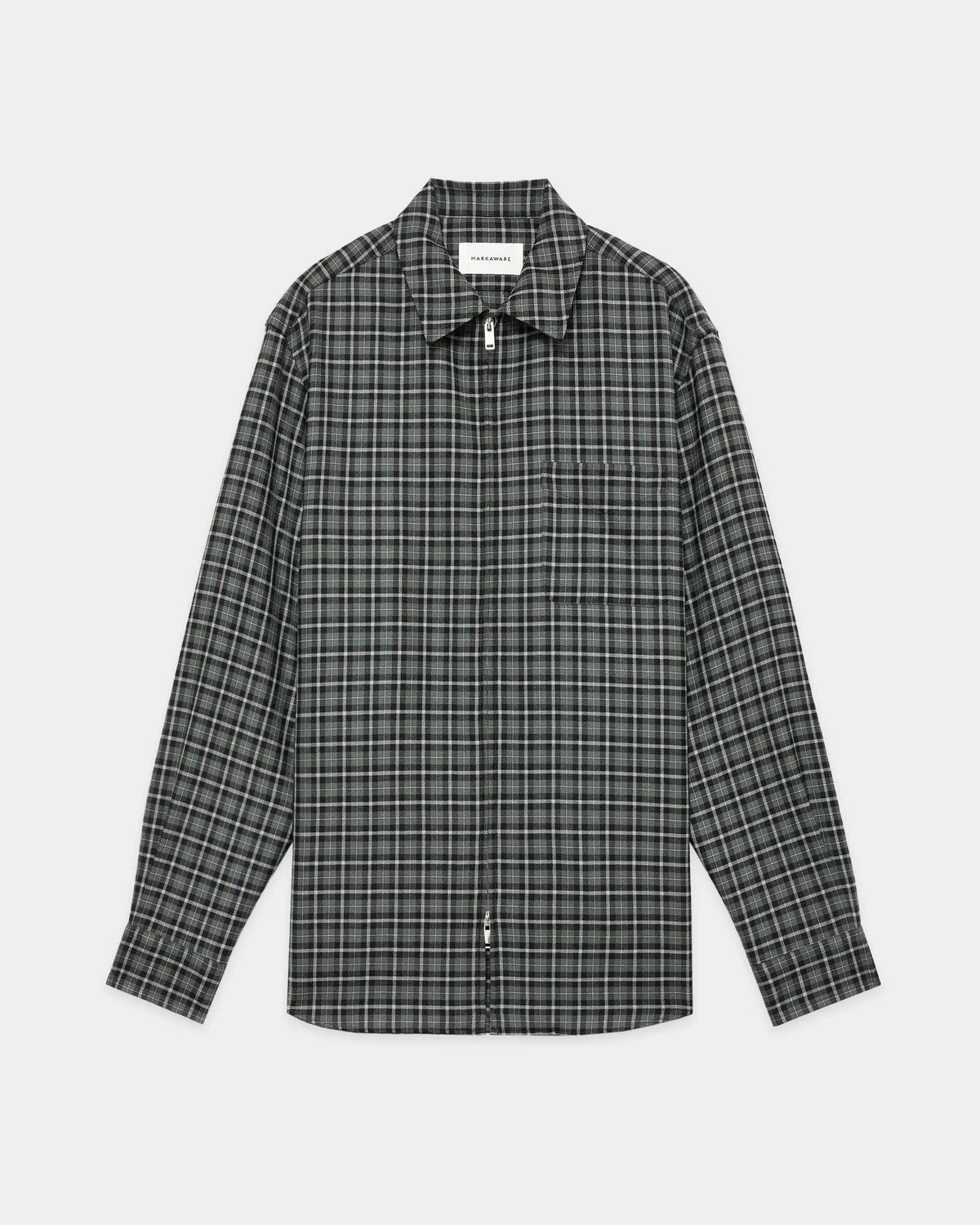 MARKAWARE / Organic Wool Viyella / Zip Shirt (A26C17SH03C)