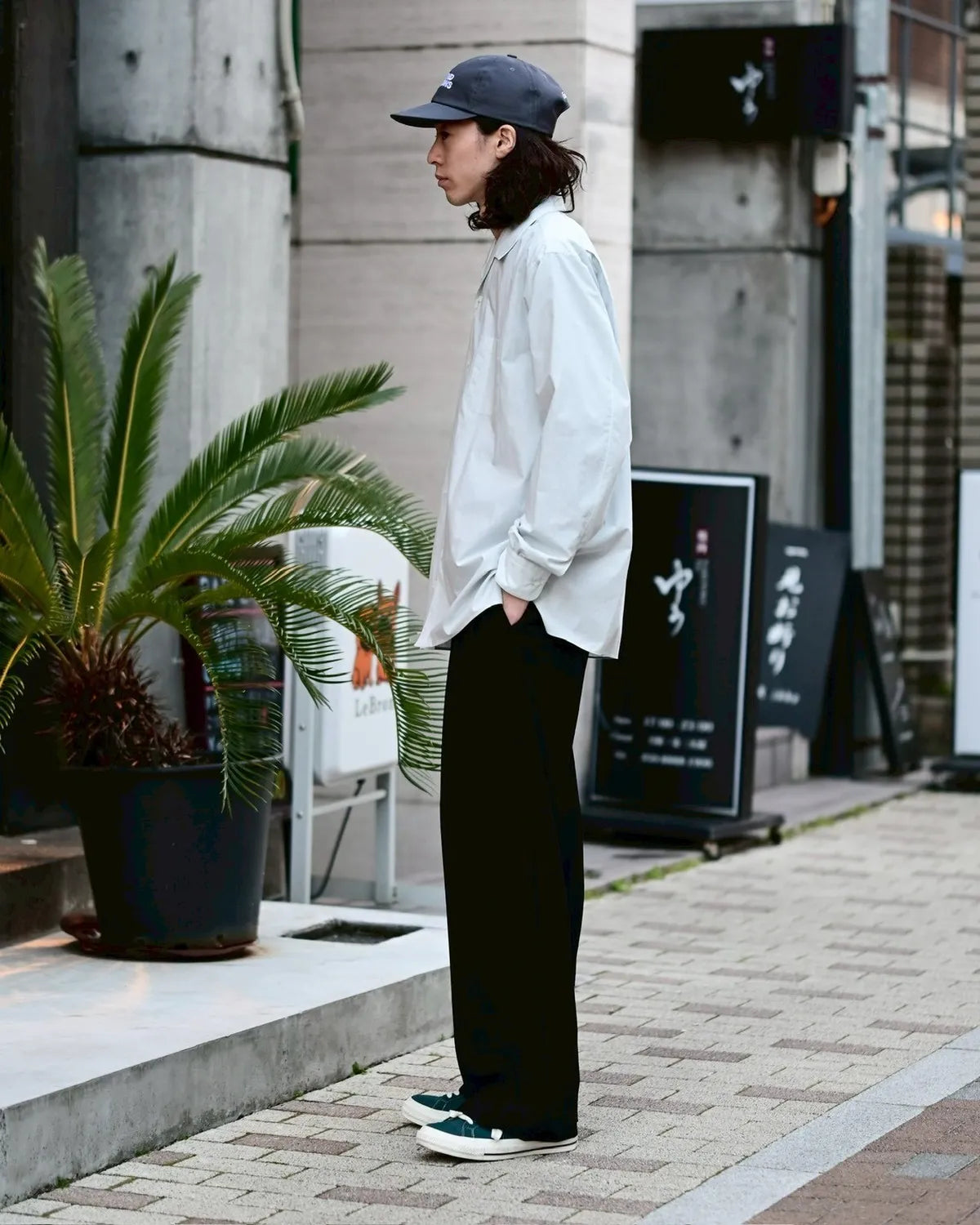 MARKAWARE / Survival Cloth® Tropical Triple Pleated Wide Trousers (A26A03PT02C)