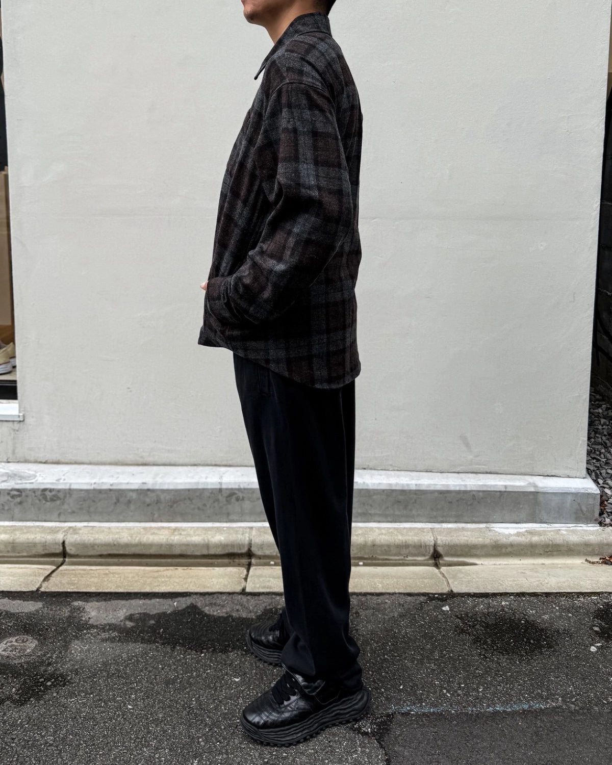 VETEMENTS / ZIP-UP FLANNEL SHIRT (MH27SH064BC)