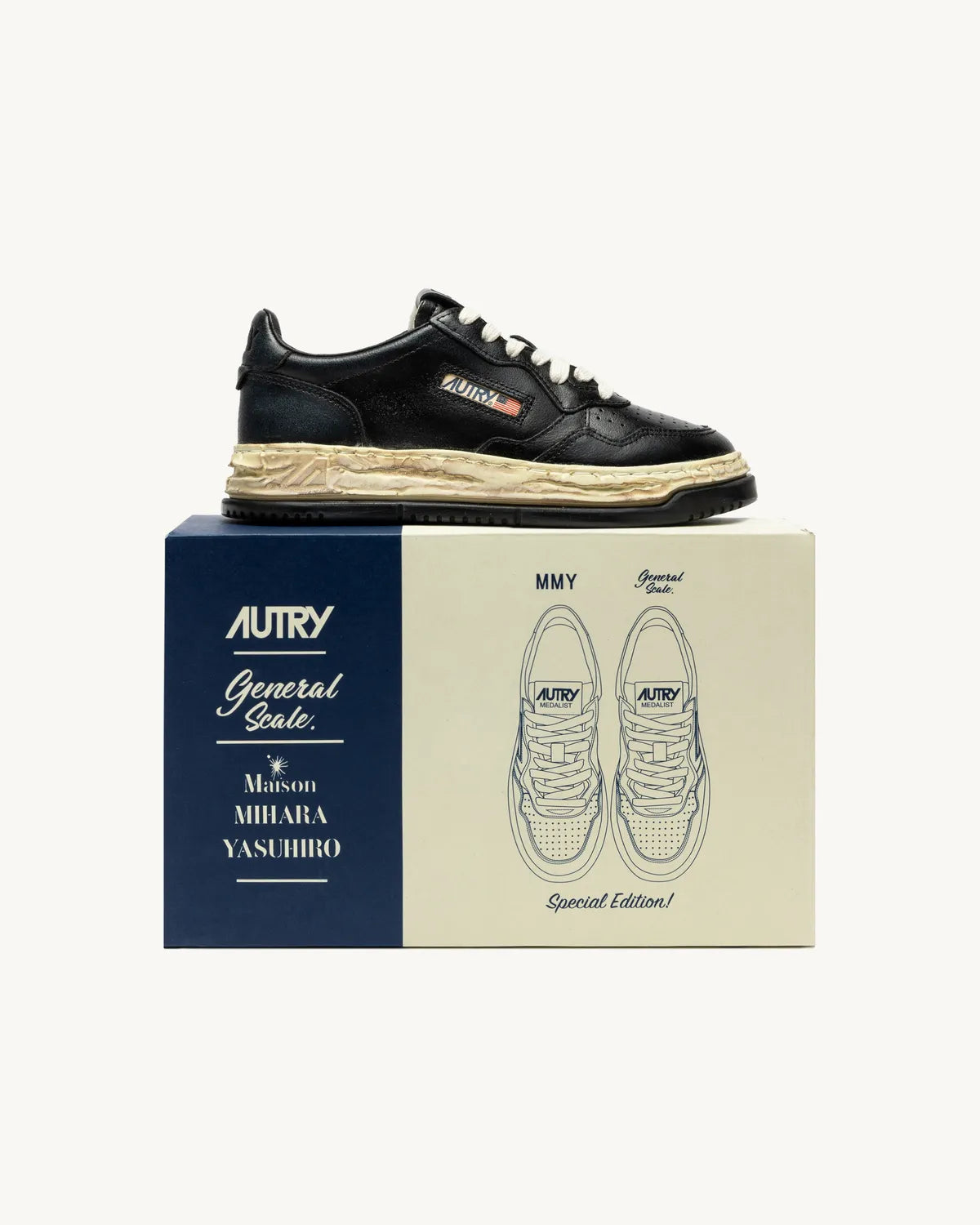 Maison MIHARA YASUHIRO × AUTRY / MMY General Scale." Medalist Low Supervintage (A1UNAVLMMMY2)