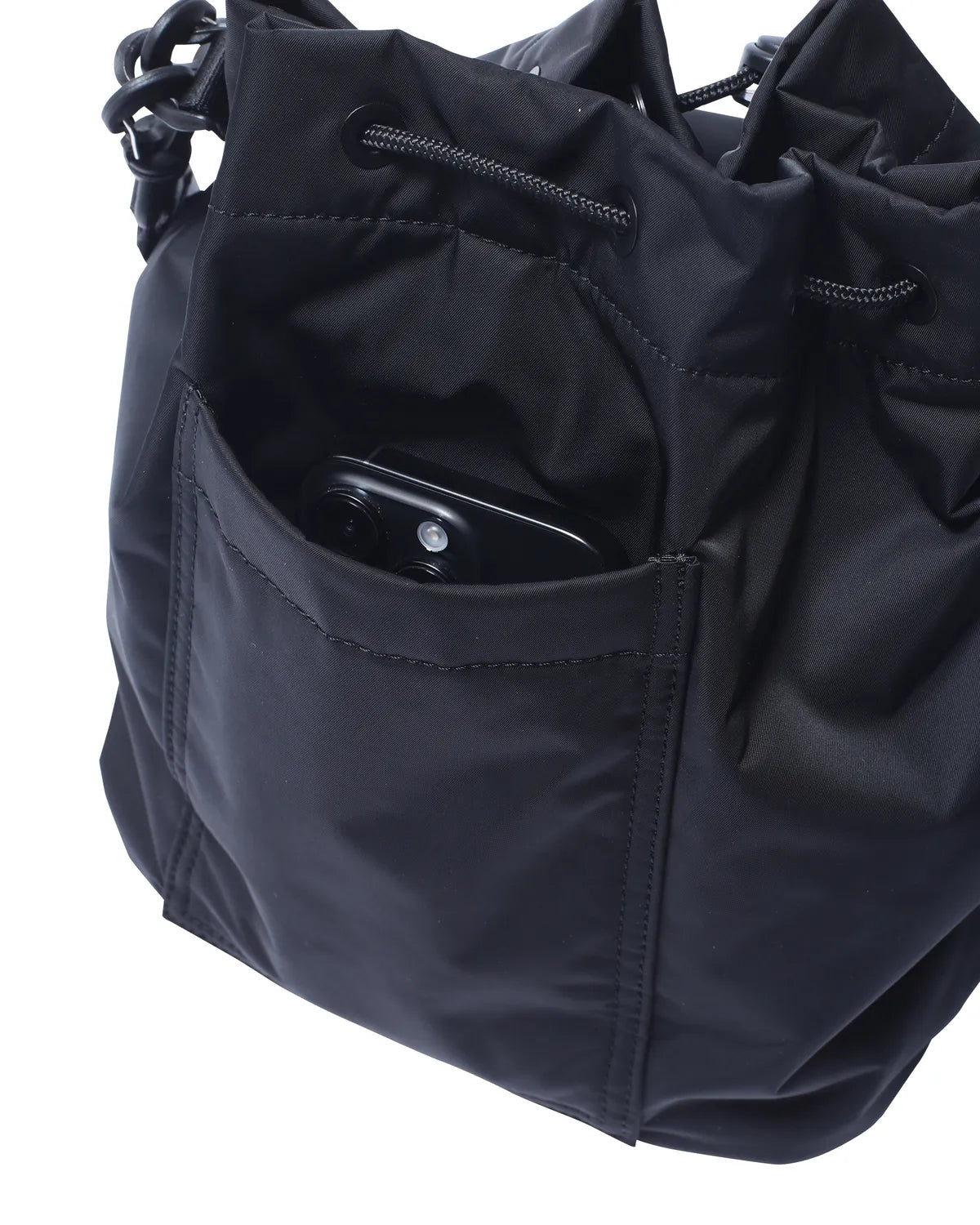 RAMIDUS / "BLACK BEAUTY" DRAWSTRING SHOULDER BAG (B011126)