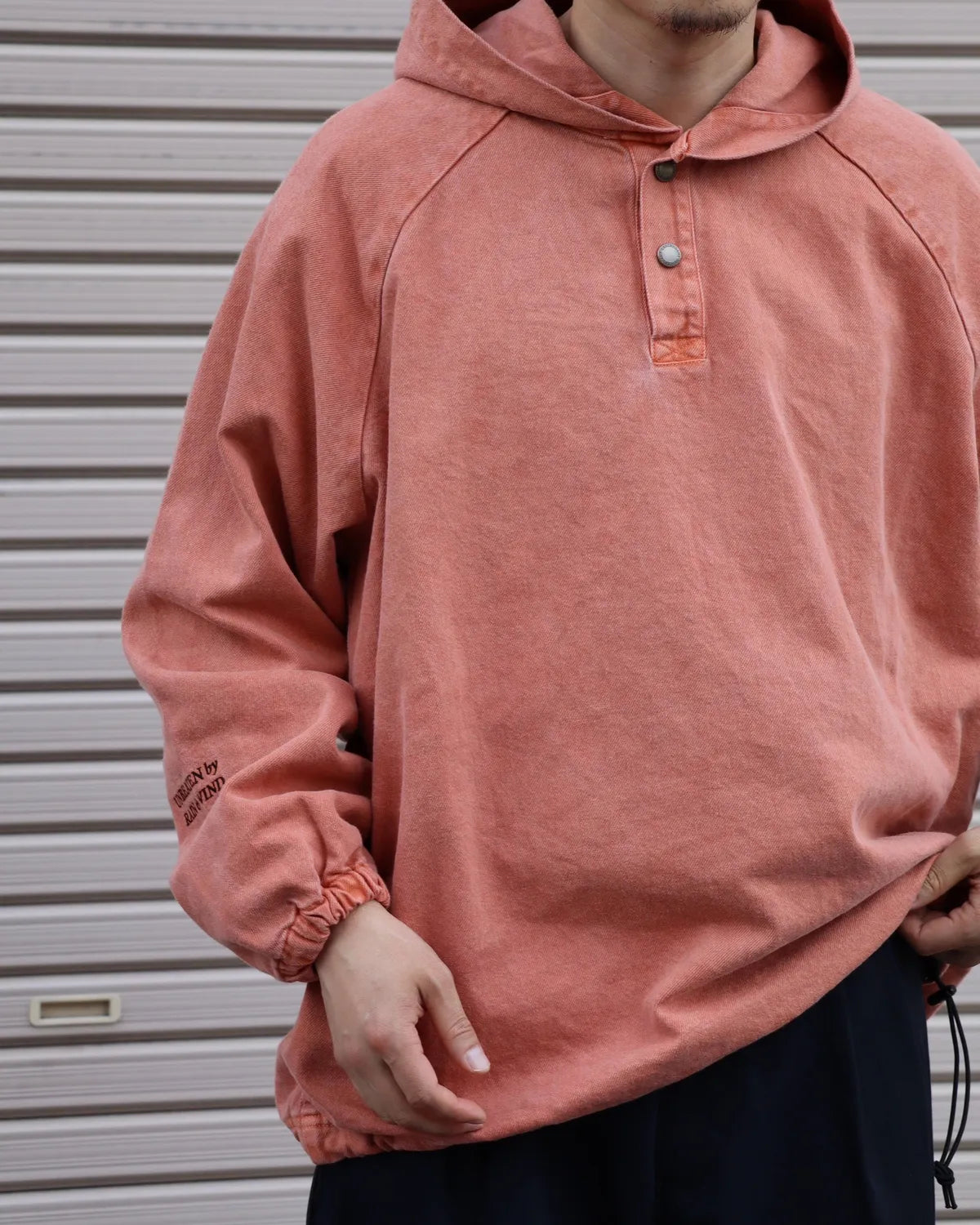 DESCENDANT / MOLE HOODED LS SHIRT PIGMENT DYE (262WVDS-SHM04)
