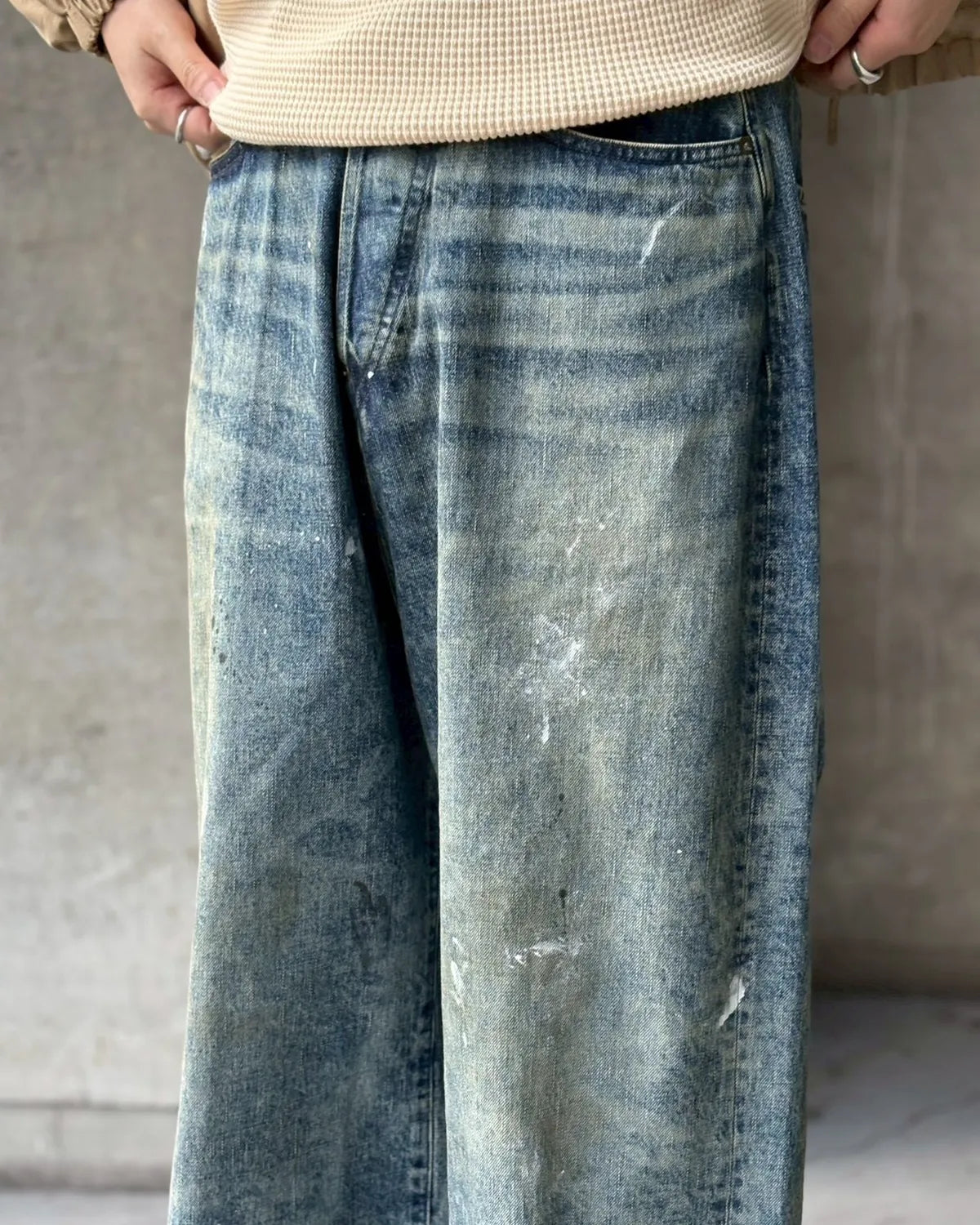 refomed / FRESH MAN DENIM WIDE PANTS "PAINT" (REPT-054P)