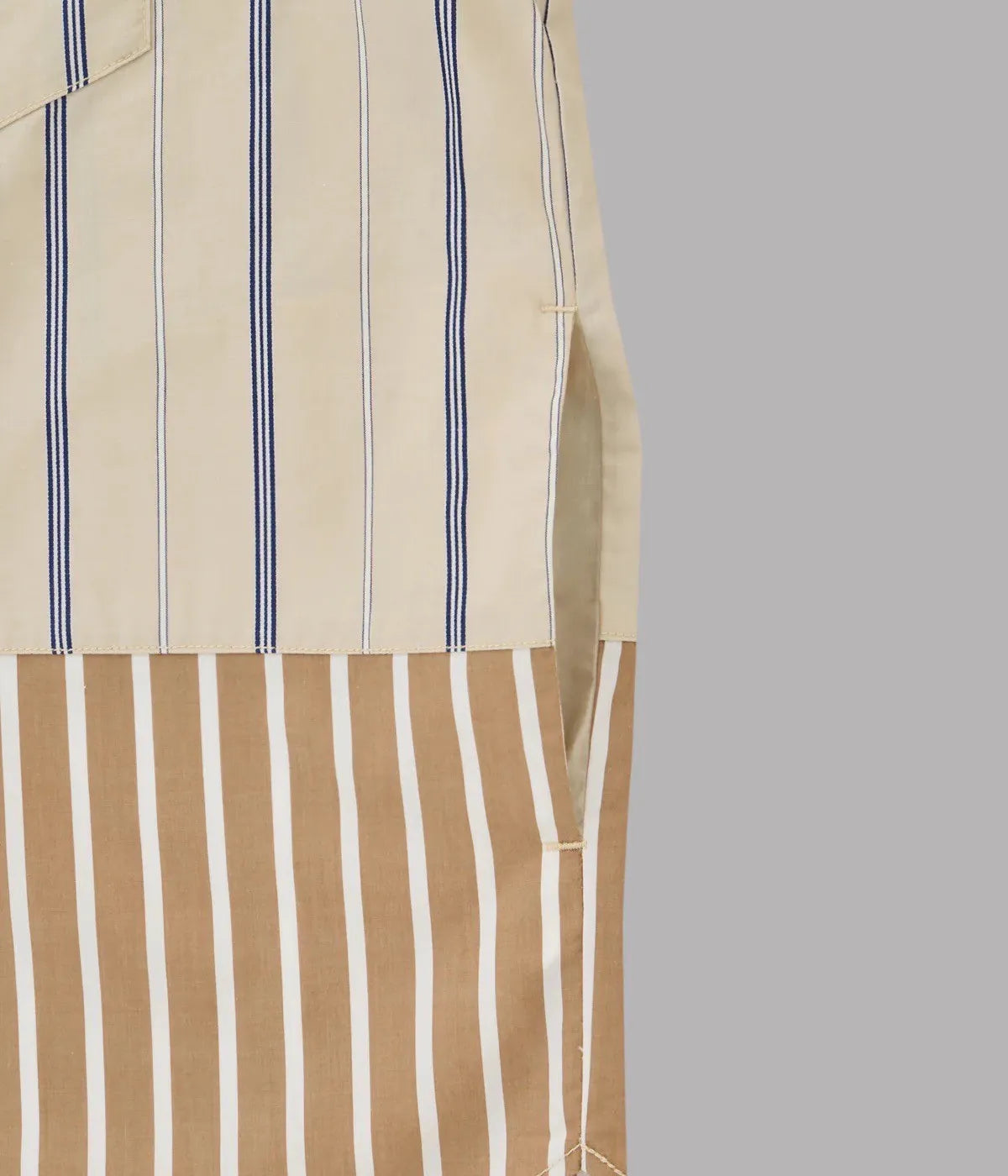 ALWAYS OUT OF STOCK / CRAZY STRIPE L/S SHIRT-SAX (HA-025105216)