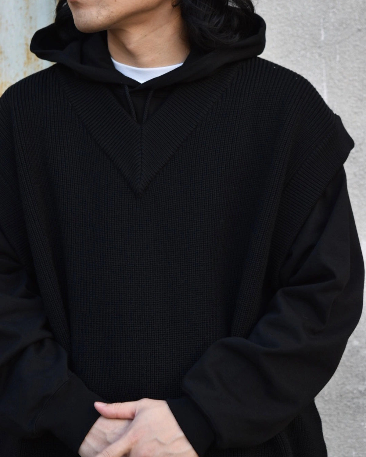 COOTIE PRODUCTIONS® / Rib Stitch Tilden Knit Vest (CTE-25A325)