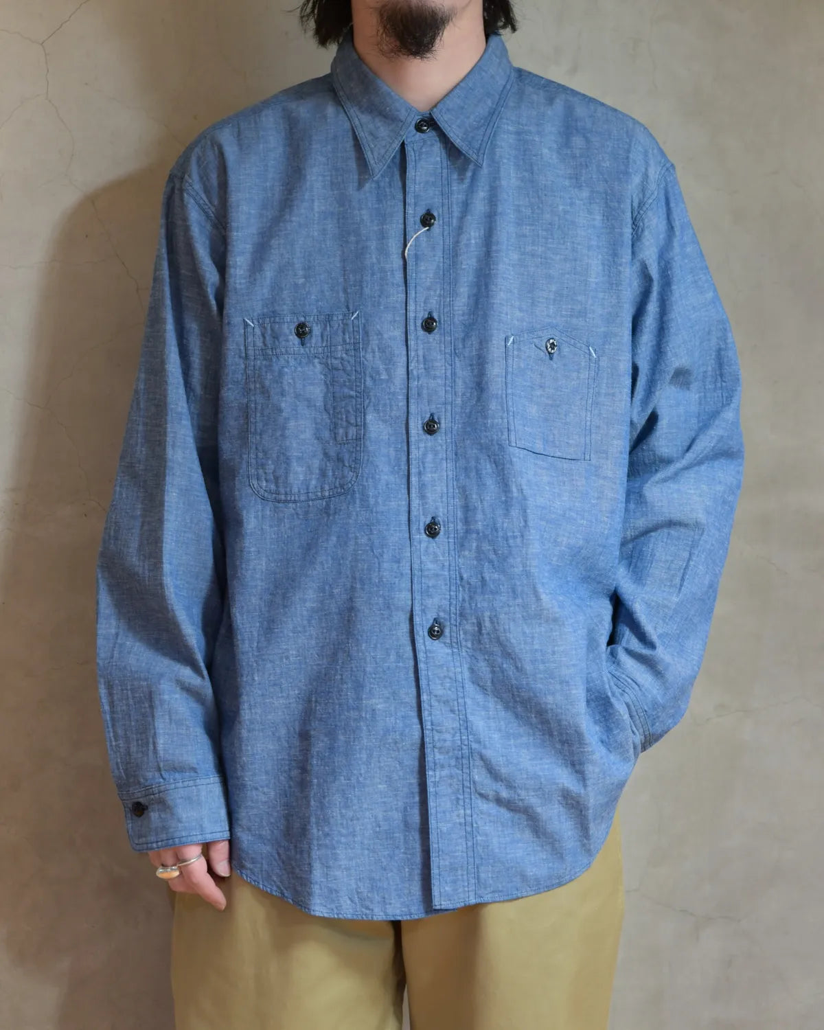 BIG YANKの Y1942 CHAMBRAY SHIRT (602-261-01)
