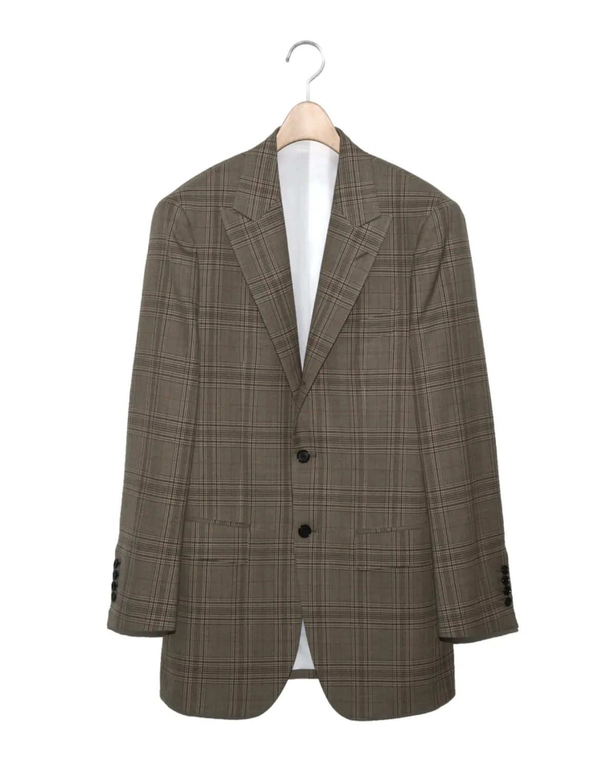 BOWTE の SUPER 130'S GLEN CHECK PEAKED LAPEL TAILORD JACKET (262-06-0001)
