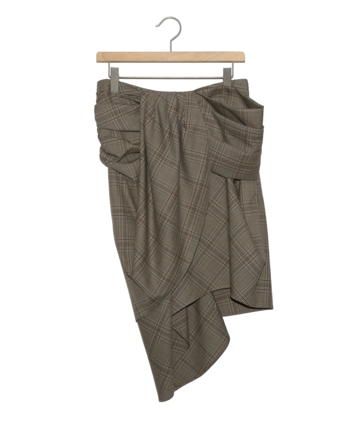 BOWTE の SUPER 130'S GLEN CHECK TUCK & BOW DETAIL SKIRT (262-05-0007)