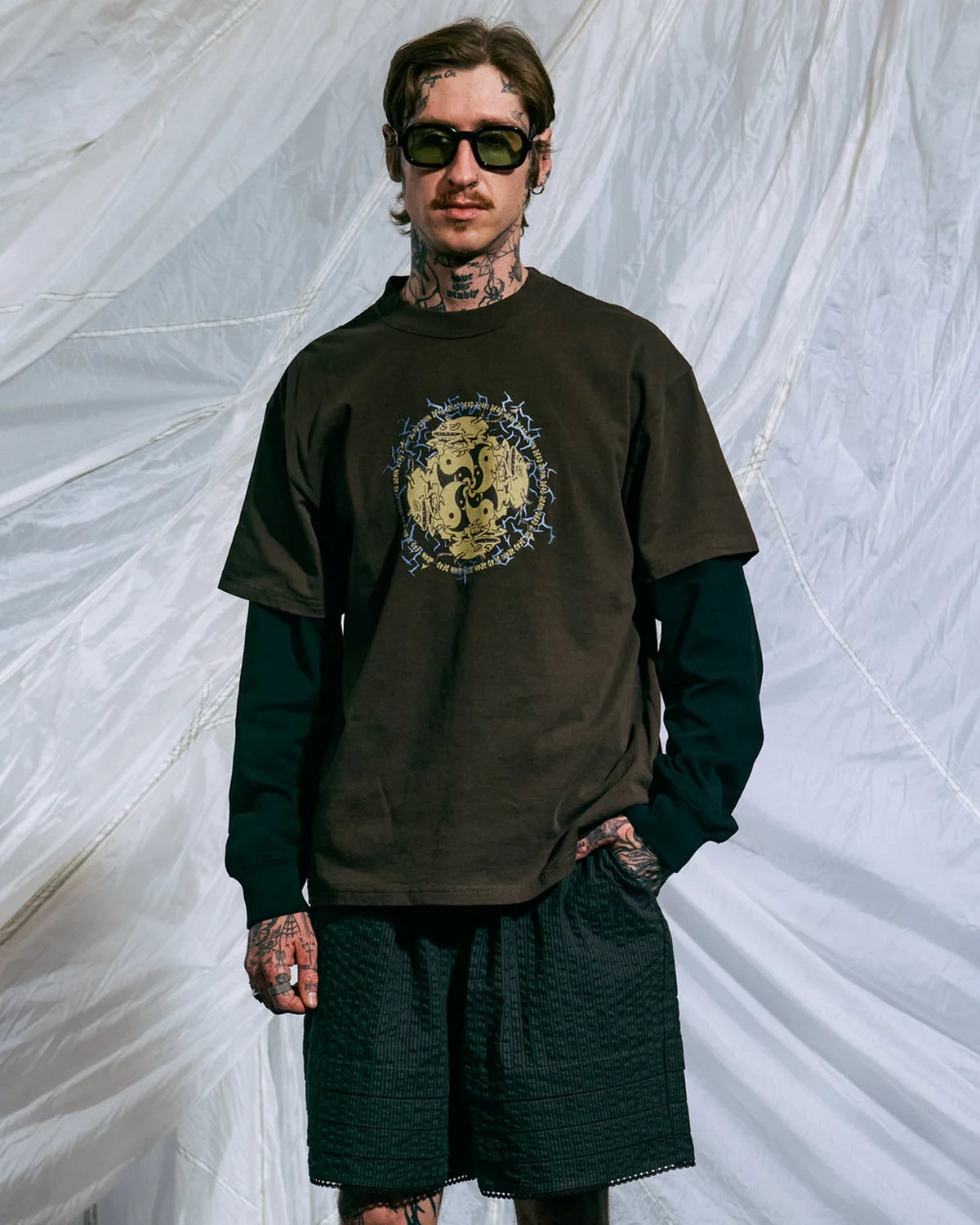 BRAIN DEAD / YINGYANG RUN T-SHIRT (T00005065SS26)