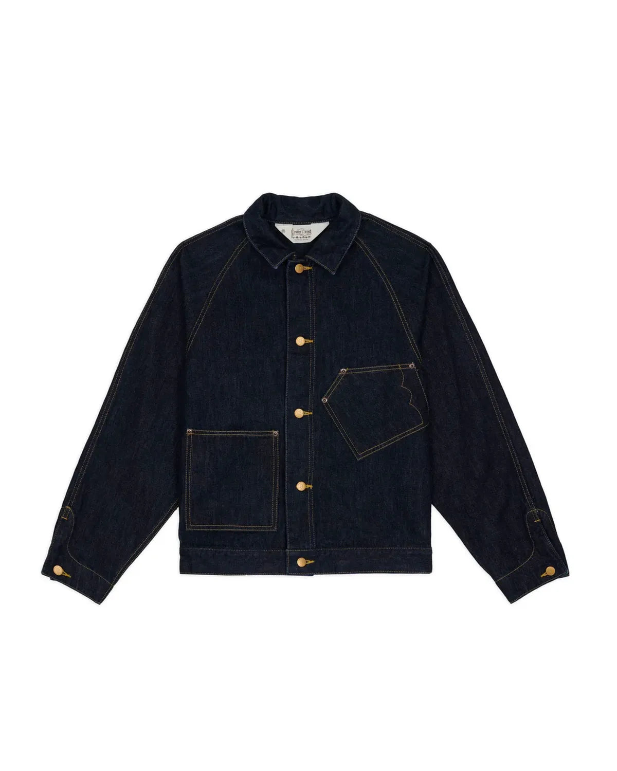 BRAIN DEAD の DENIM CROPPED TRUCKER JACKET (000004871SS26)