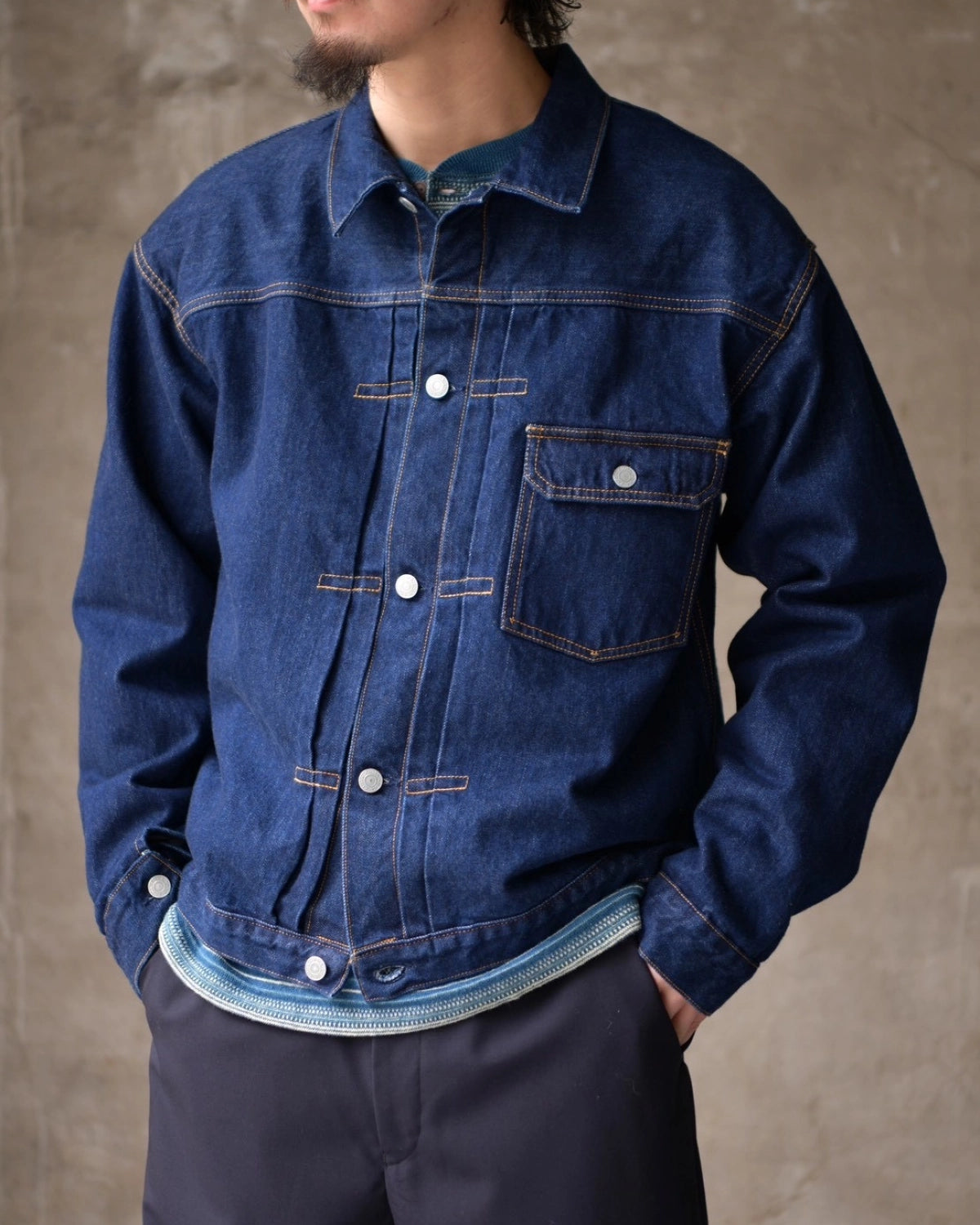 CIOTA / シングルポケットデニム JACKET (JKLM-301-NIW)