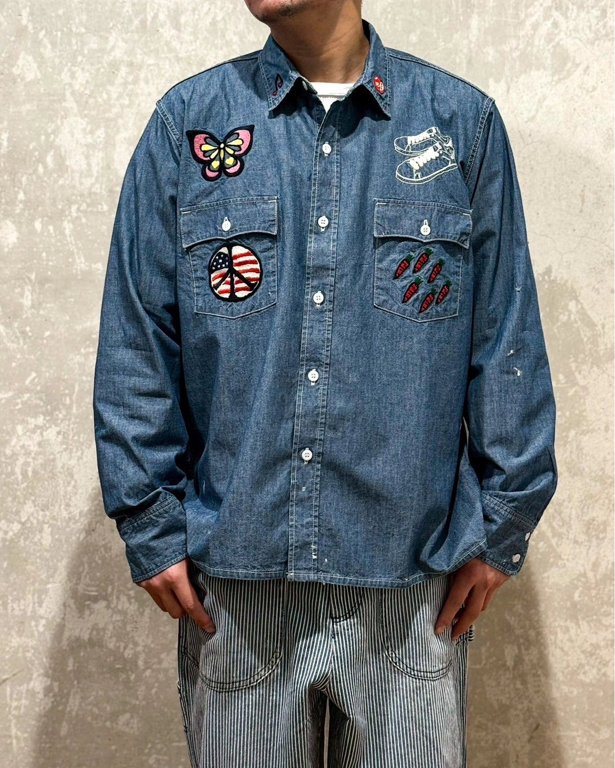 SWJP / Embroidery Chambray Shirts (SW-25SS-017)