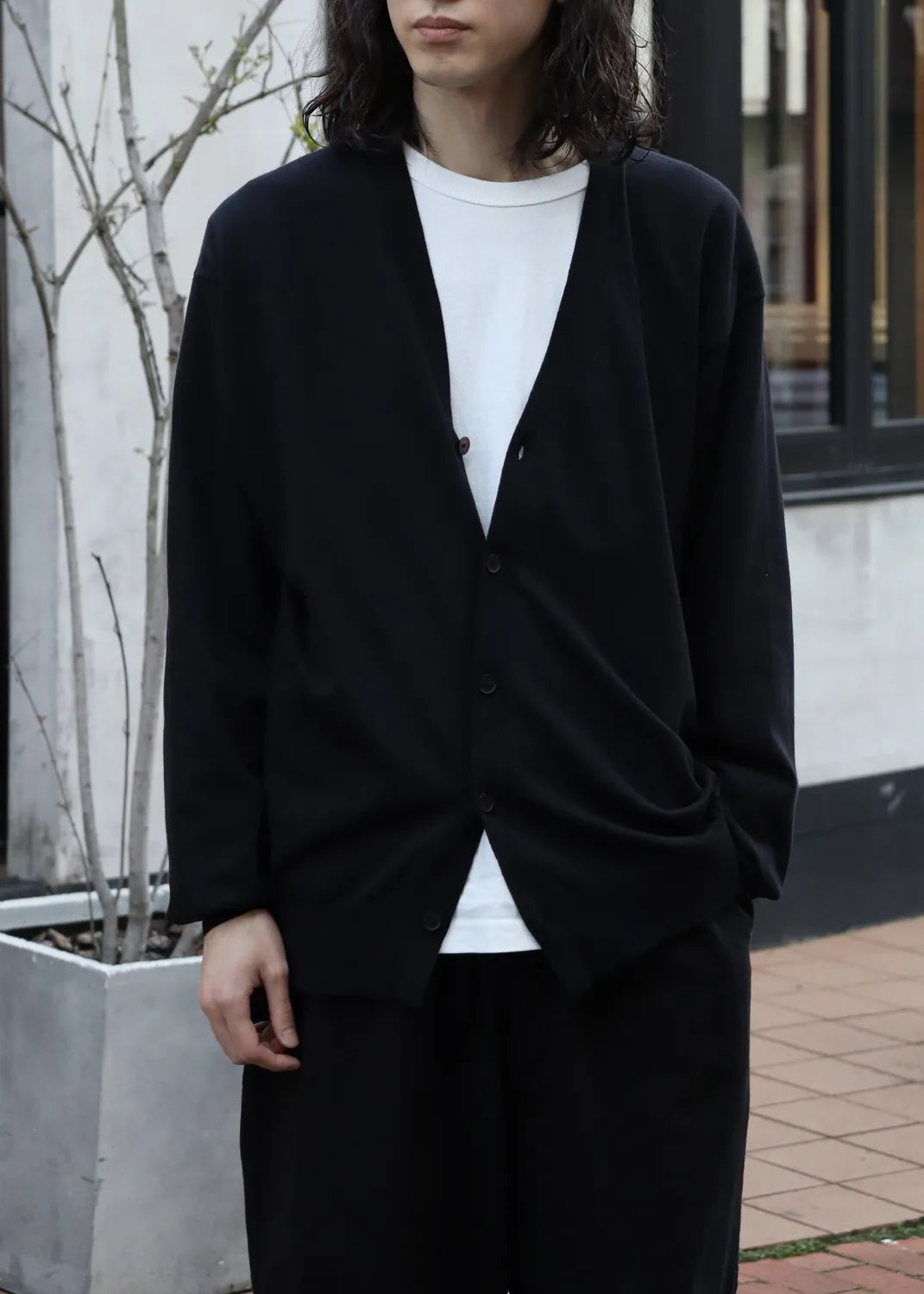 COMOLI / コットン Vネックカーディガン (D01-06012)