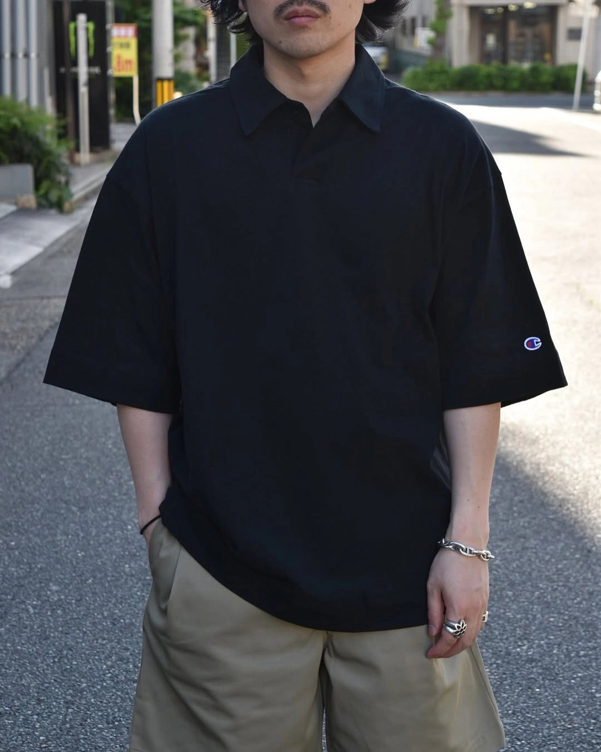 N.HOOLYWOOD COMPILE × Champion / POLO SHIRT (C8-B358)