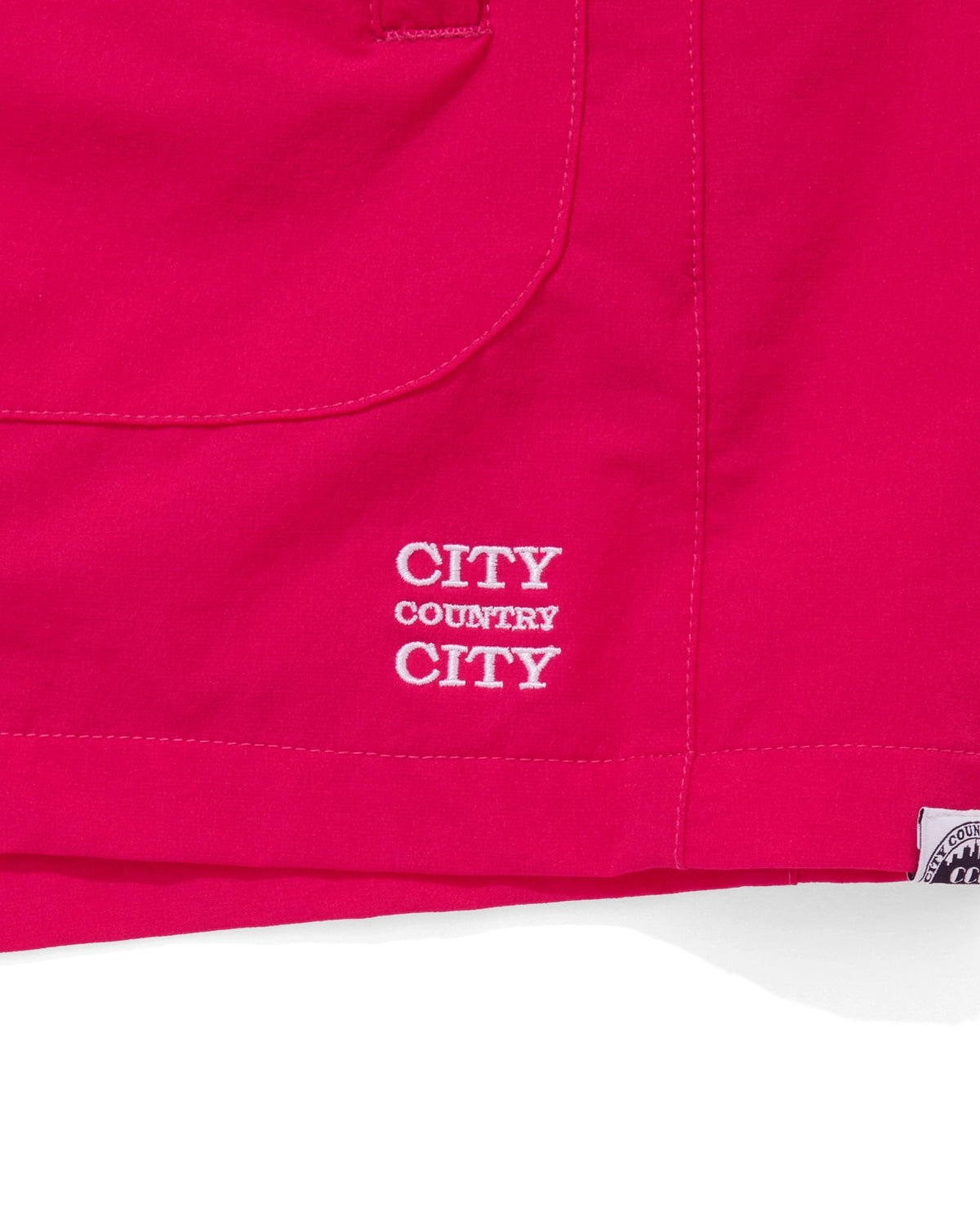 CITY COUNTRY CITY / EMBROIDERD LOGO STRECH NYLON EASY SHORTS (CCC-261P005)