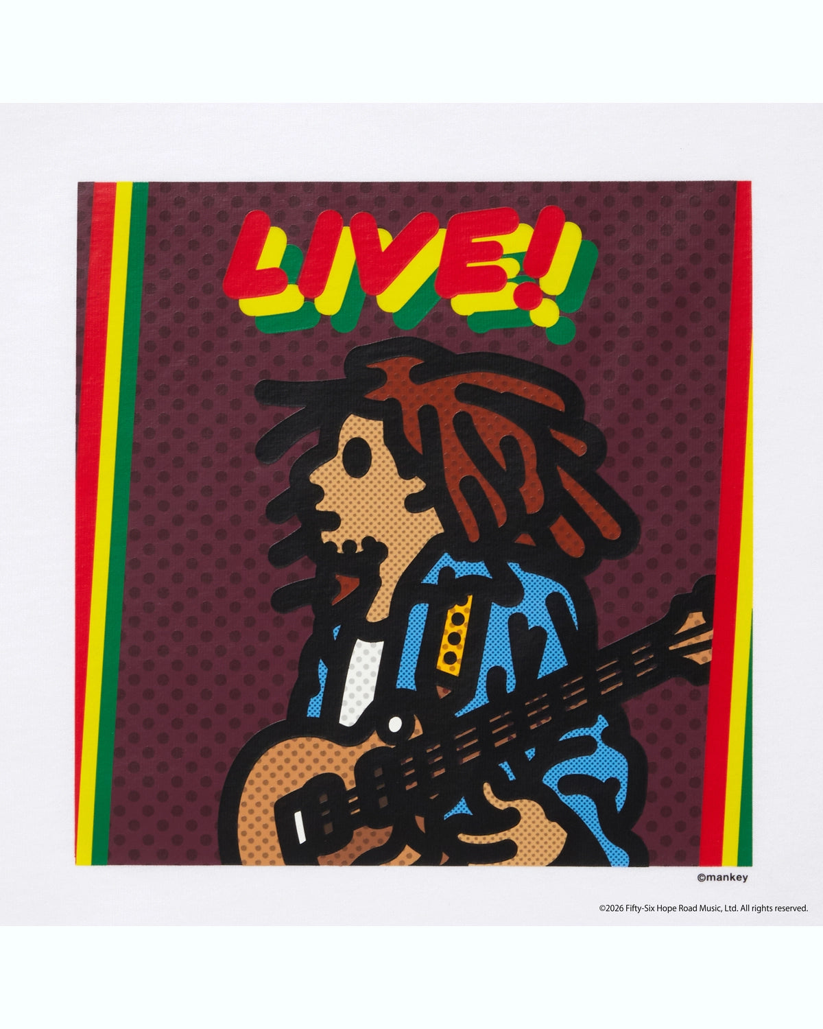 CITY COUNTRY CITY × BOB MARLEY / COTTON T-SHIRT _ LIVE (CCC-261T010)