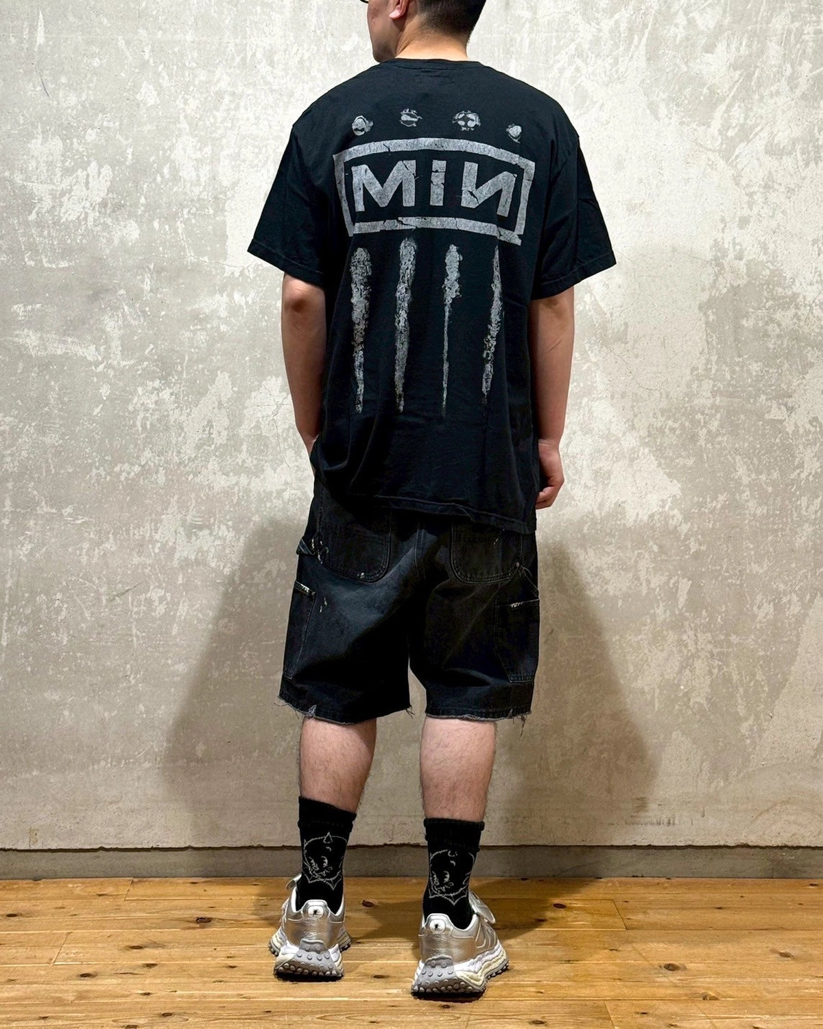 MINUS / Bootleg Tee (MONOCHROME SHINE) 5YEARS BLACK
