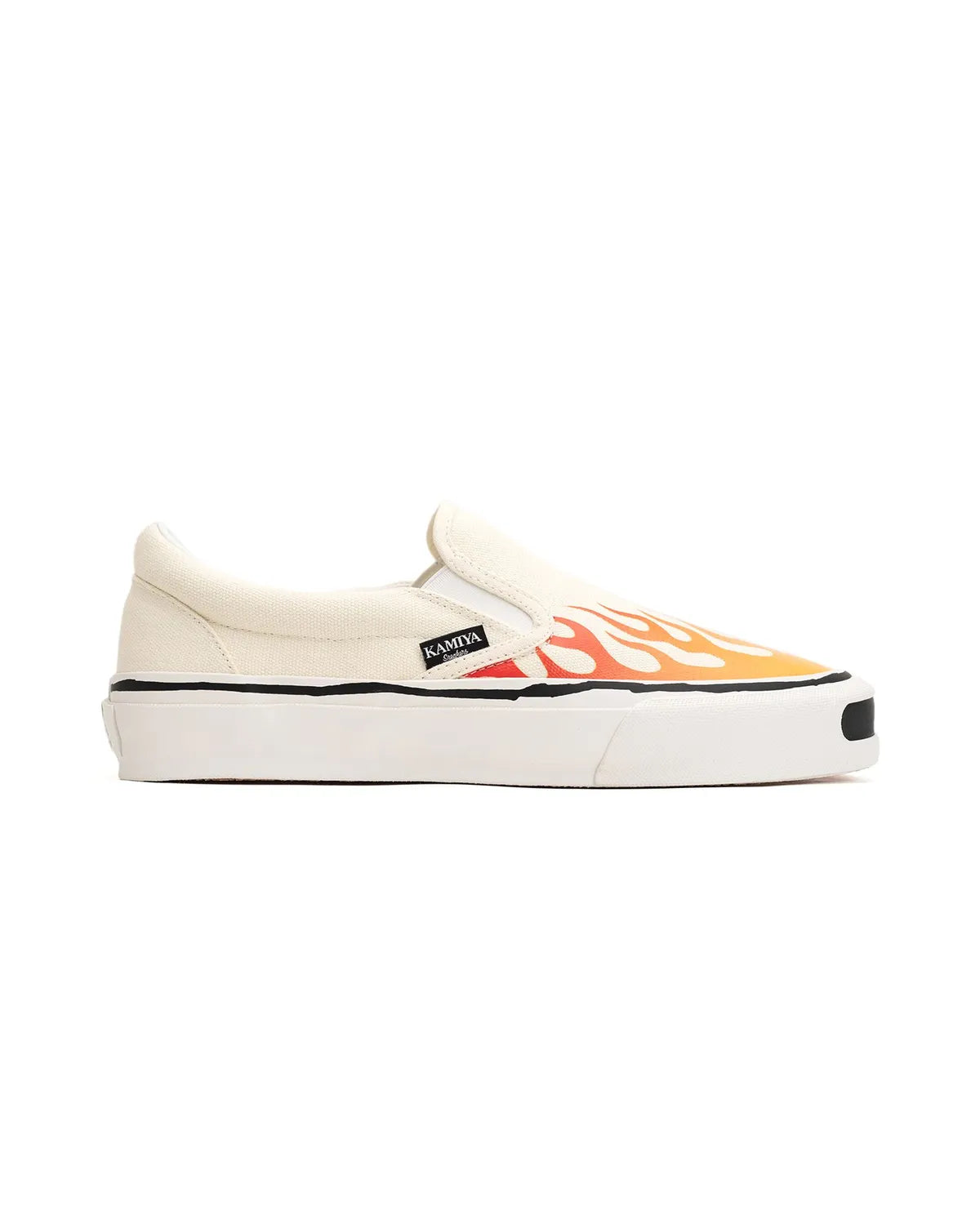 KAMIYA / "Cornell"Fire Pattern Vulcanized Slip on Sneaker (G14FW704)