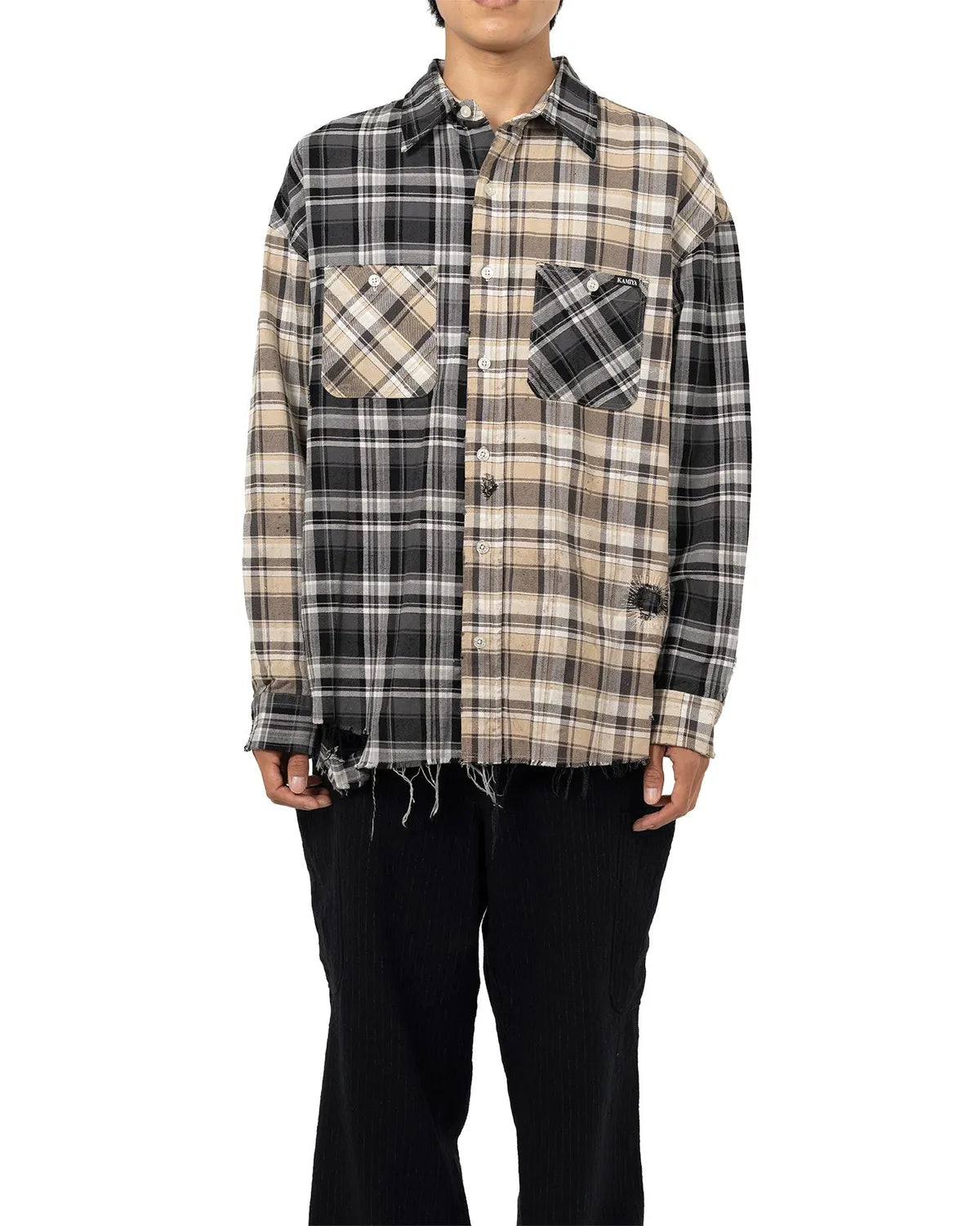 KAMIYA / Crazy Pattern Check Shirt (G15SH057)