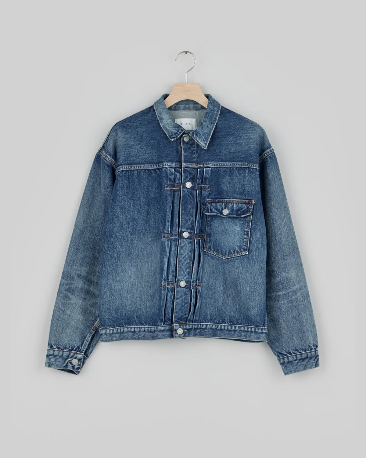 CIOTA の シングルポケットデニム JACKET (JKLM-301-NIMDBL-D)