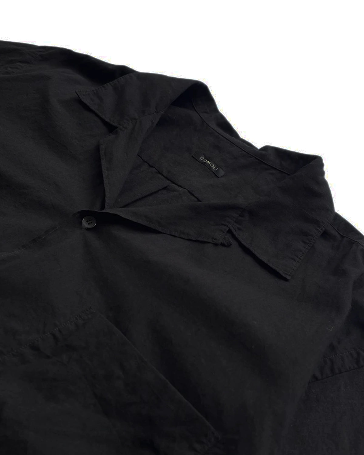 COMOLI / KHADIコットン 半袖オープンカラーシャツ (B01-02012)