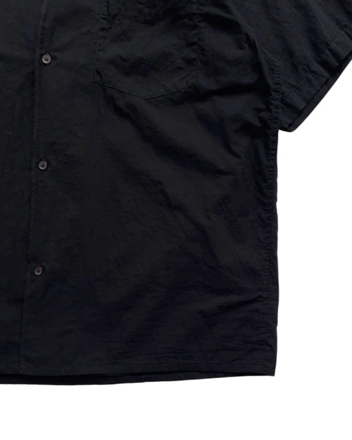 COMOLI / KHADIコットン 半袖オープンカラーシャツ (B01-02012)
