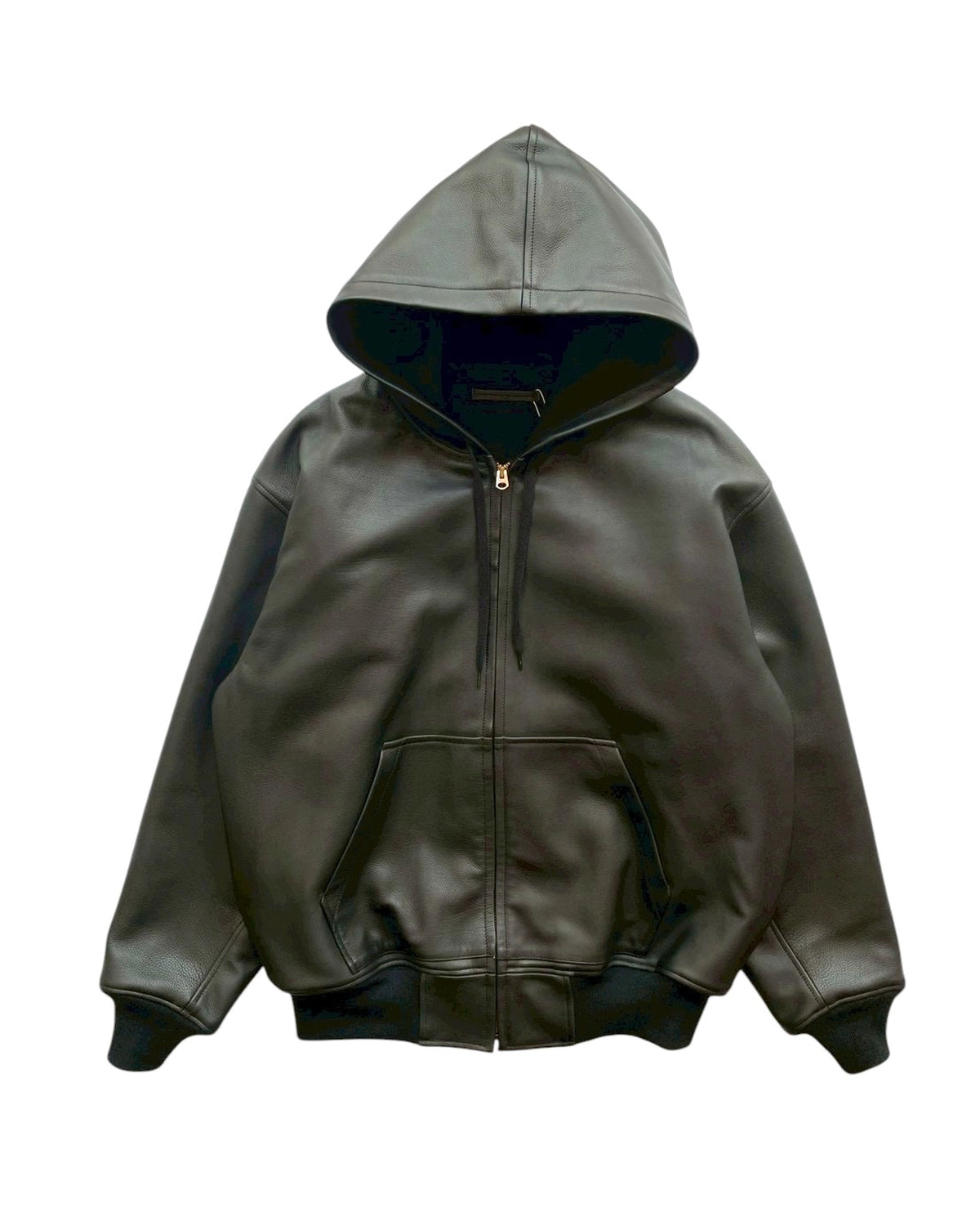 COMOLI の カーフスキン ジップパーカ (C03-01028)