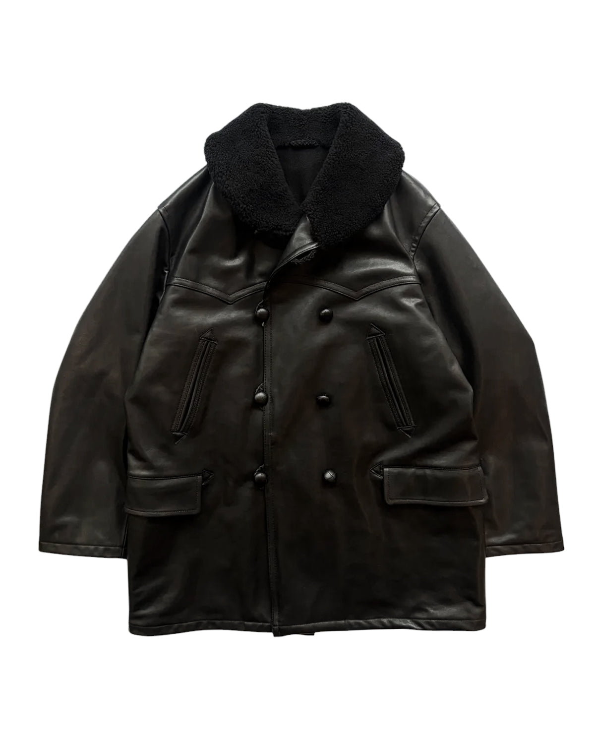 COMOLI の ラムレザー カナディアンコート (C03-04015)