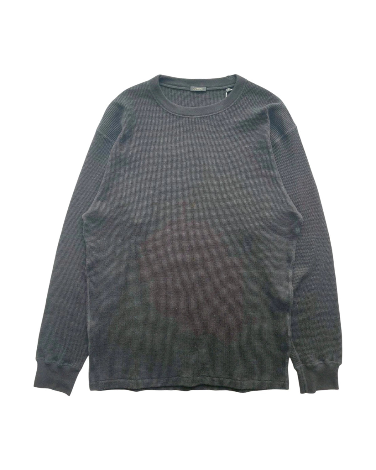 COMOLI の コットンカシミヤ ワッフル長袖クルー (C03-05018)