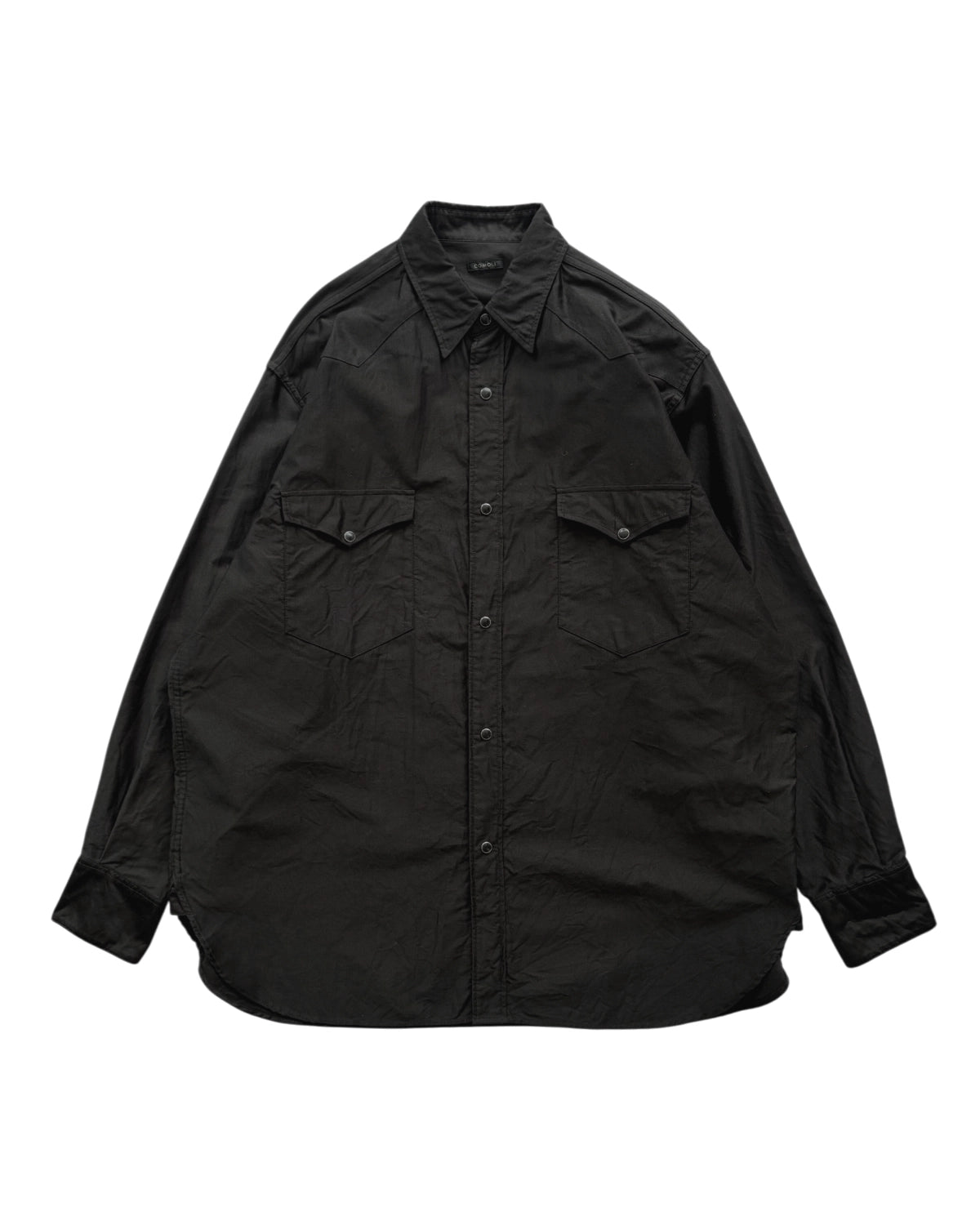 COMOLIの コットン ウエスタンシャツ (D01 -02002)