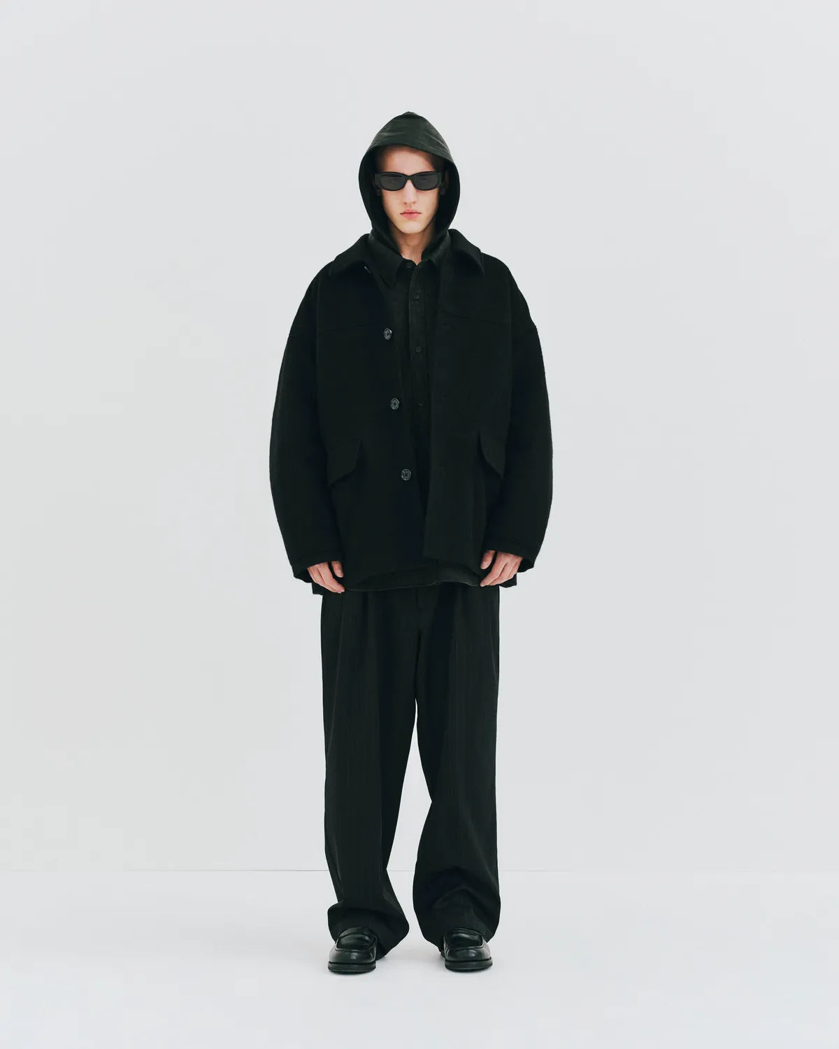 COOTIE PRODUCTIONS / Wool Gabardine 2 Tuck Easy Trousers (CTE-26A105)