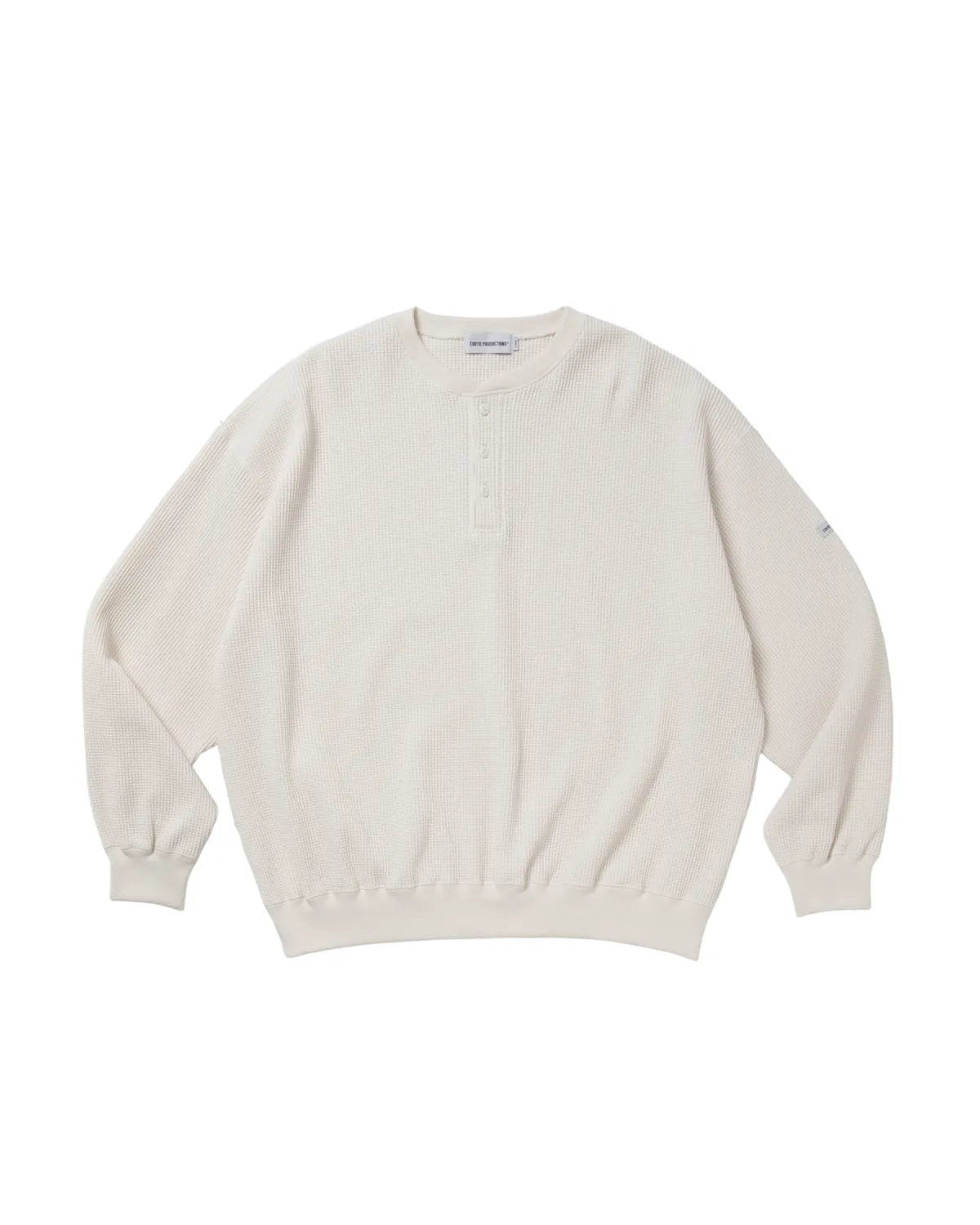 COOTIE PRODUCTIONS / N/C Waffle Henley-Neck Pullover (CTE-26A318)