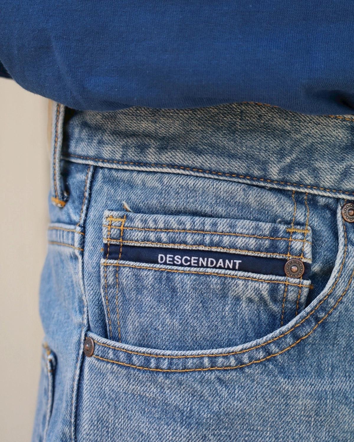 DESCENDANT / 1995 DENIM TROUSERS BAGGY HARD WASH (261WVDS-PTM04)