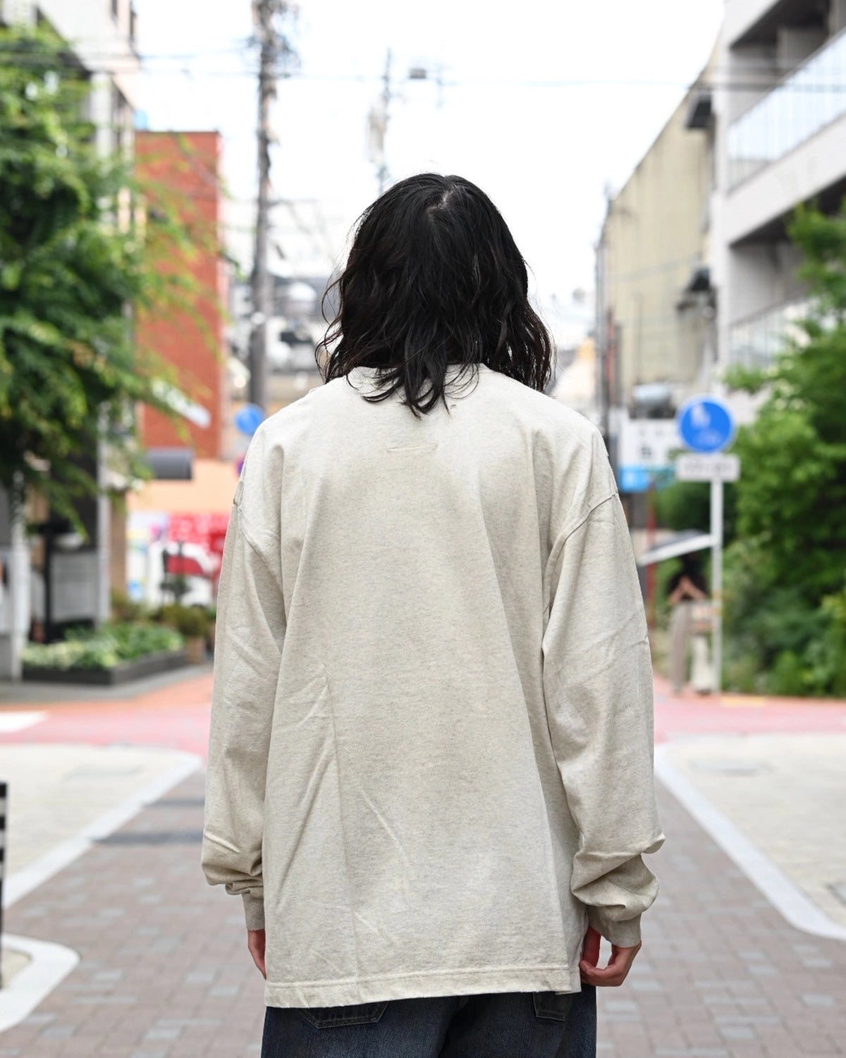 Maison MIHARA YASUHIRO / Dog Printed Embellished Distressed Long Sleeve T-shirt (J15LT751)