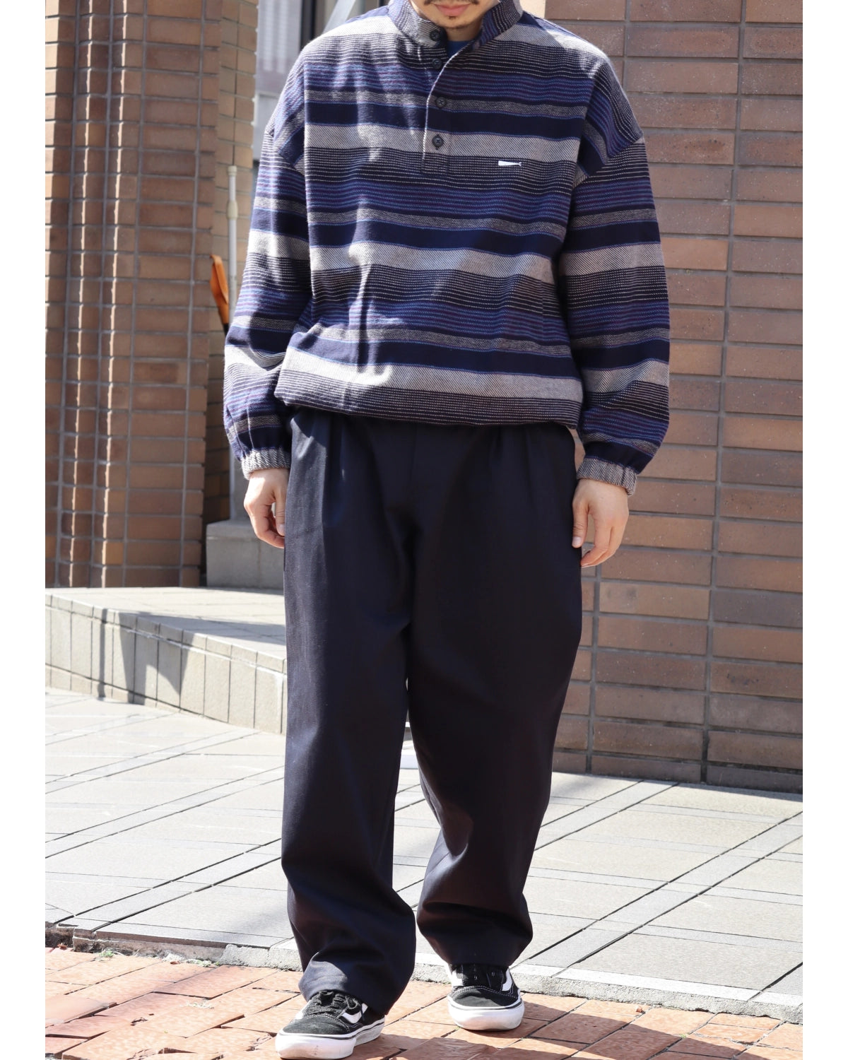 DESCENDANT / TETTY STRIPE PULLOVER LS SHIRT (262TQDS-SHM05)