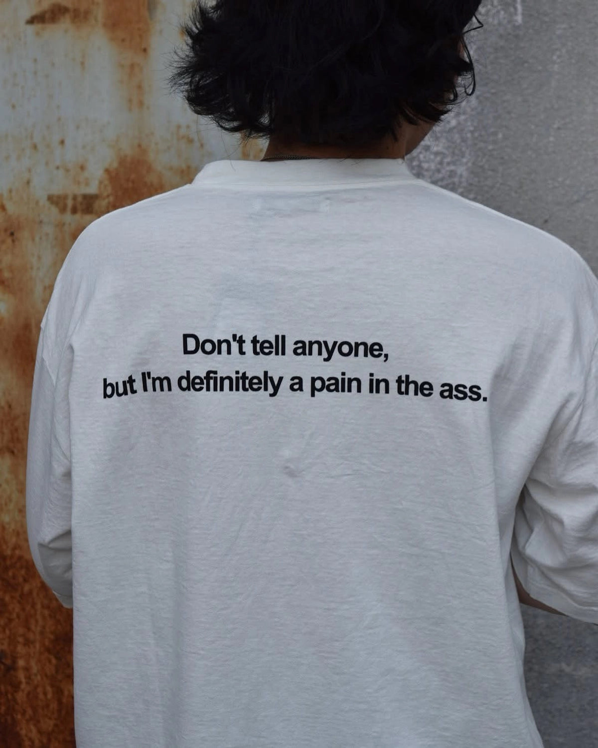 MINEDENIM / Monochrome Two tone Face Crewneck T-SH (2504-4002)