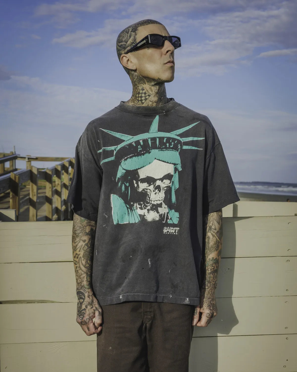 ©︎SAINT Mxxxxxx × BABYLON / BBLN_SS TEE_SAINT BABYLON (SM-HR1-0000-C47)