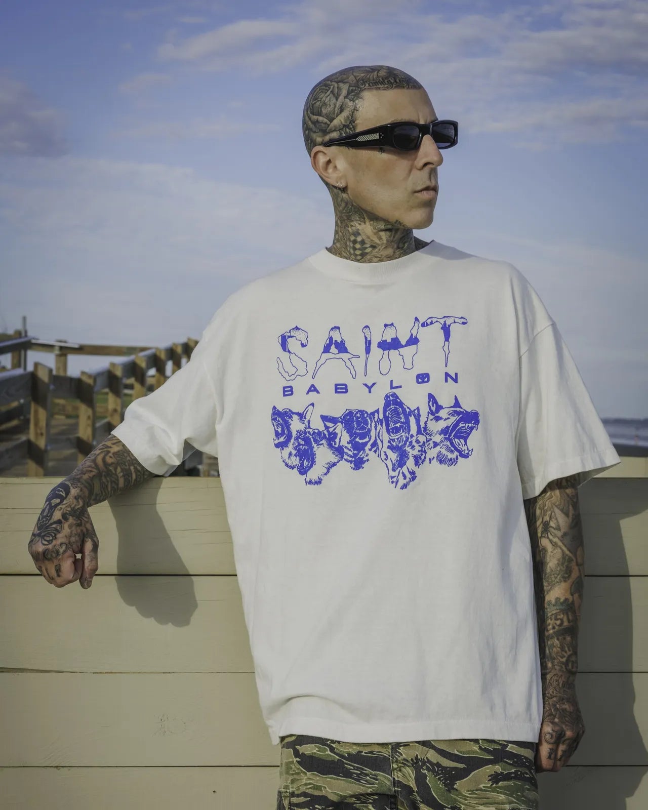 ©︎SAINT Mxxxxxx × BABYLON / BBLN_SS TEE_SAINT BABYLON (SM-HR1-0000-C48)