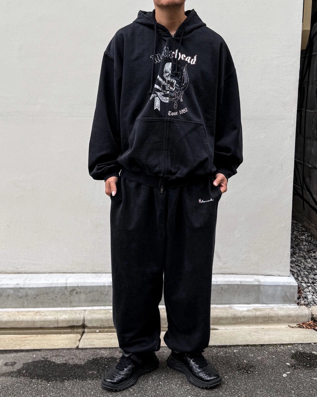 VETEMENTS / VETEMENTS XMOT ORHEAD DOUBLE GRAPHIC ZIP-UP HOODIE (MH27ZU241B)