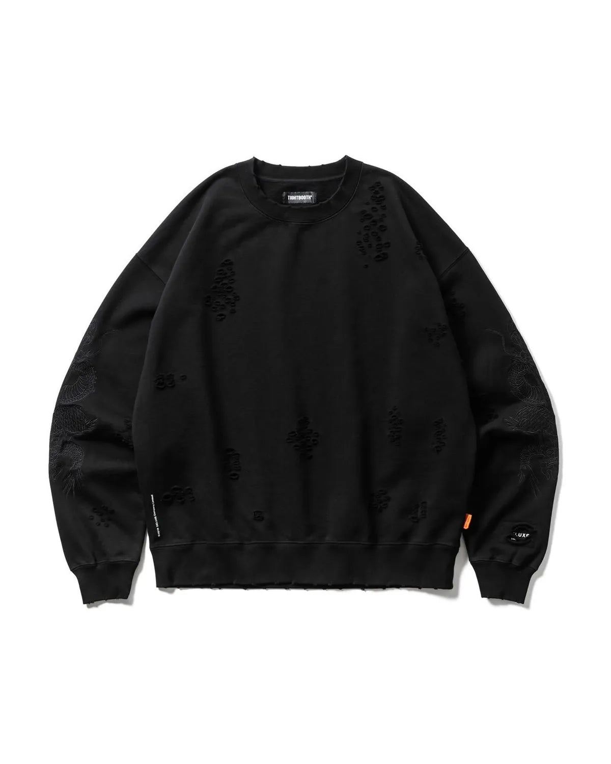 DELUXE(デラックス) / DELUXE × TIGHTBOOTH DAMAGE CREW SWEAT | 公式