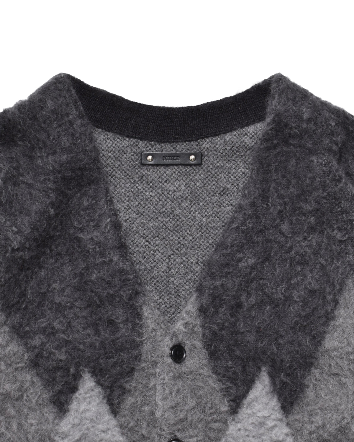 MINEDENIM / Mohair Argyle Knit Cardigan (MDFBF10602)