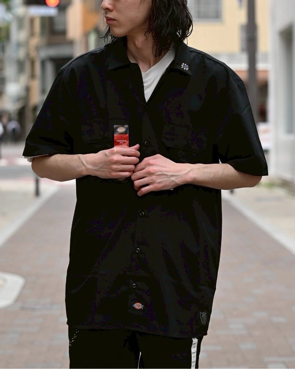 STANDARD CALIFORNIA / HTC Dickies Short Sleeve Work Shirt #Flower Stone (SHZAB250)
